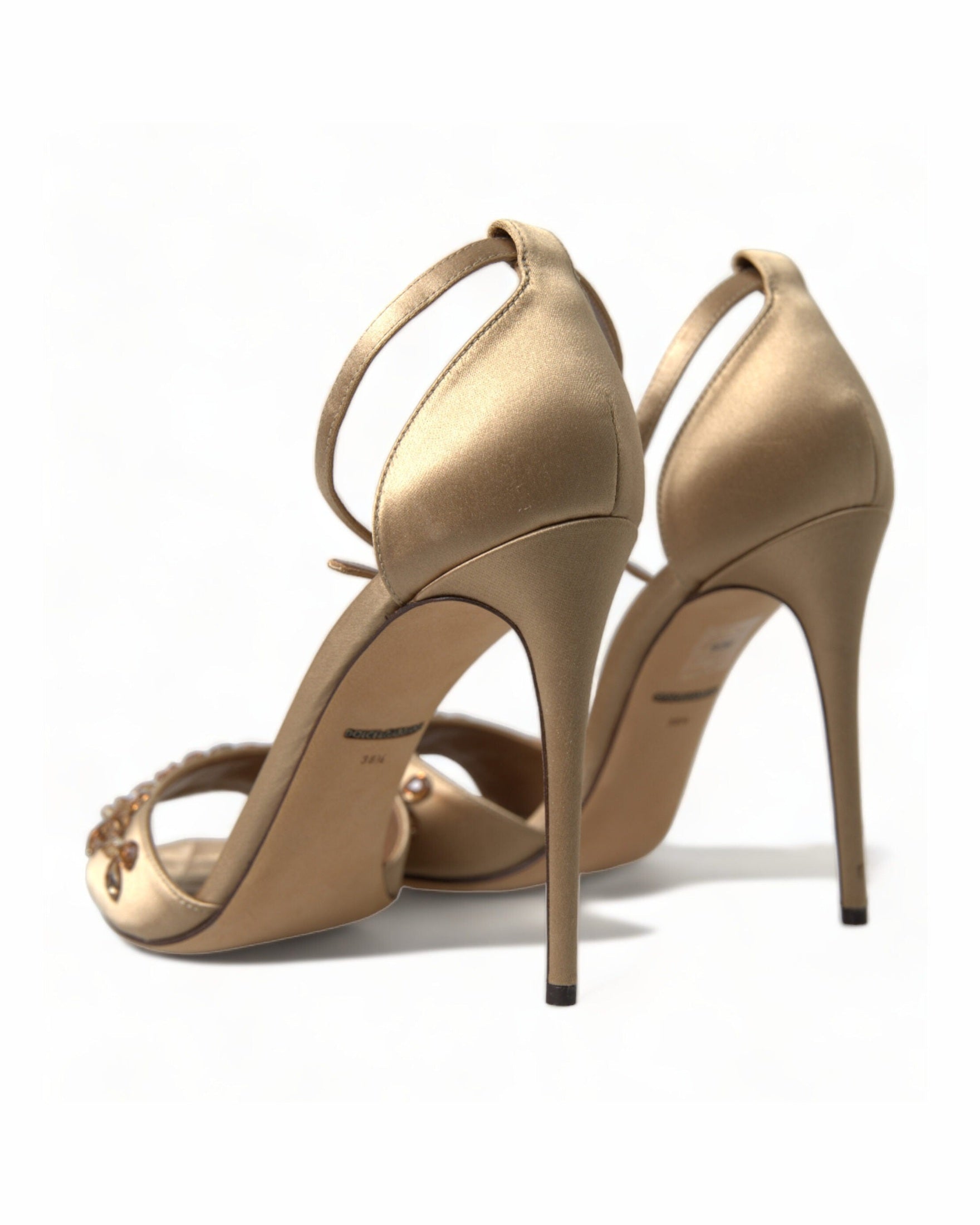 Dolce & Gabbana Crystal Embellished Heel Sandals Glam Steals