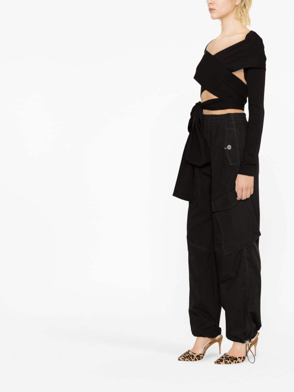 Dolce & Gabbana Cut Out Wrap Top Glam Steals