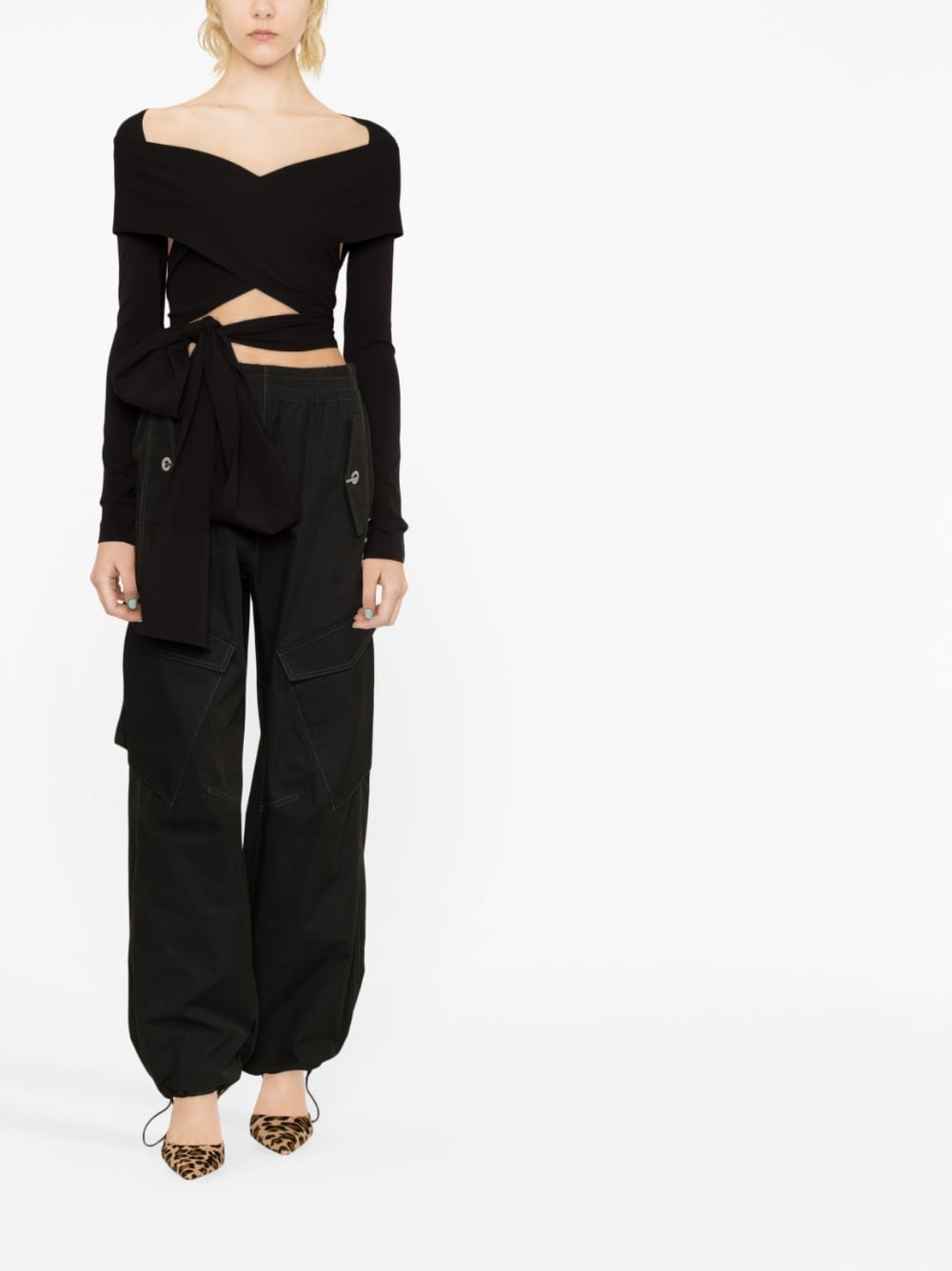 Dolce & Gabbana Cut Out Wrap Top Glam Steals