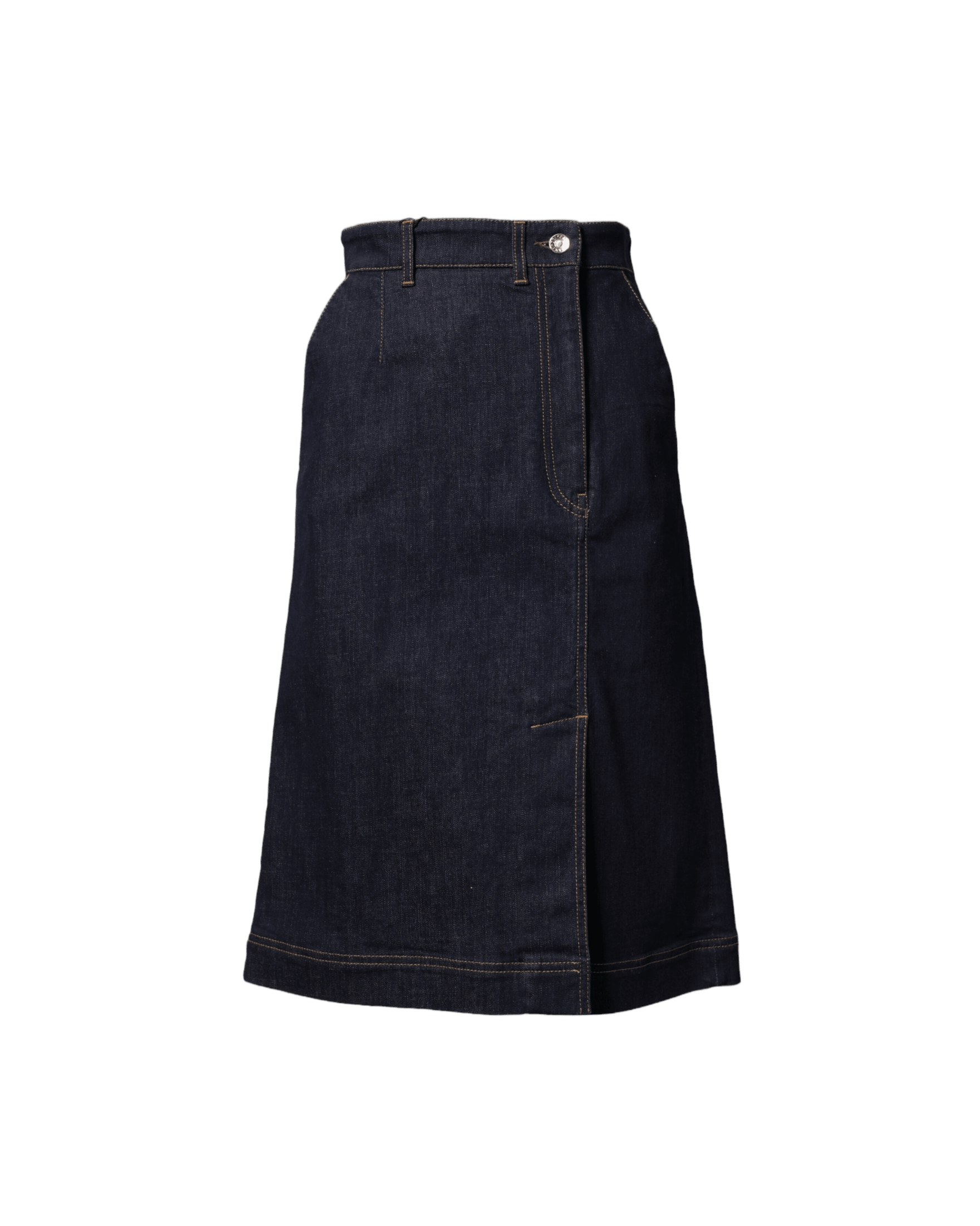 Dolce & Gabbana Dark Blue Cotton A Line Denim Midi Skirt Glam Steals