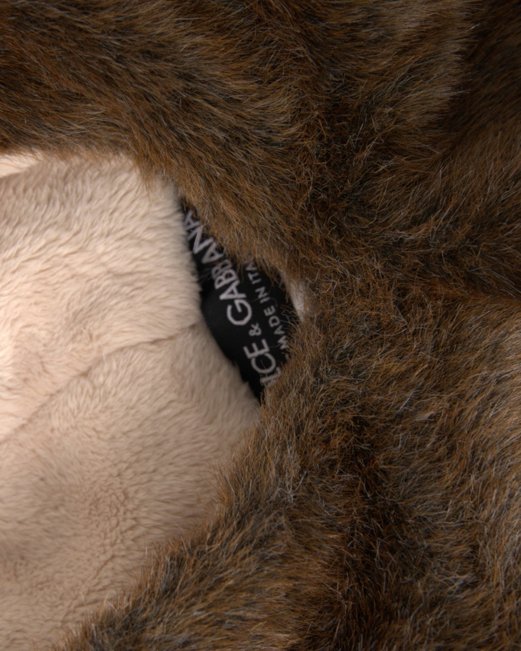 Dolce & Gabbana Deer Faux Fur Whole Head Brown Hat Glam Steals