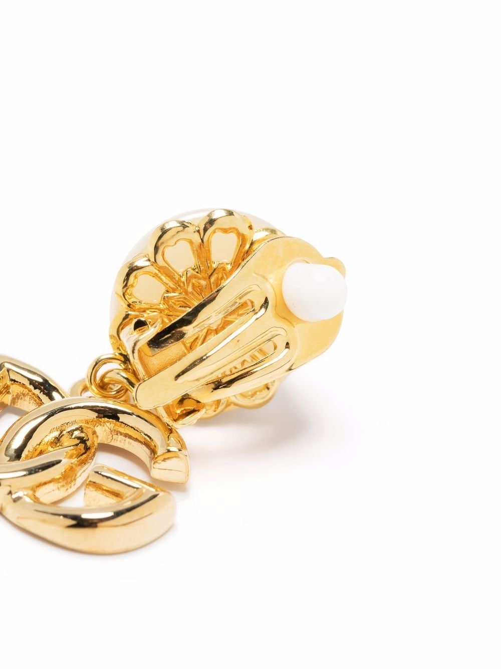 Dolce & Gabbana Dg Logo and Pearl Earrings Glam Steals