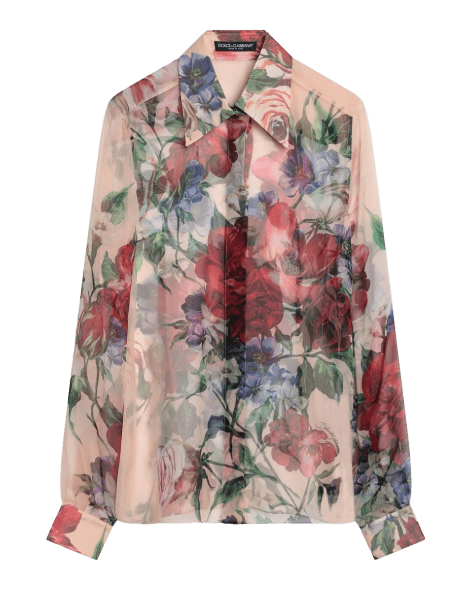 Dolce & Gabbana Dolce & Gabbana Floral-print silk shirt Glam Steals