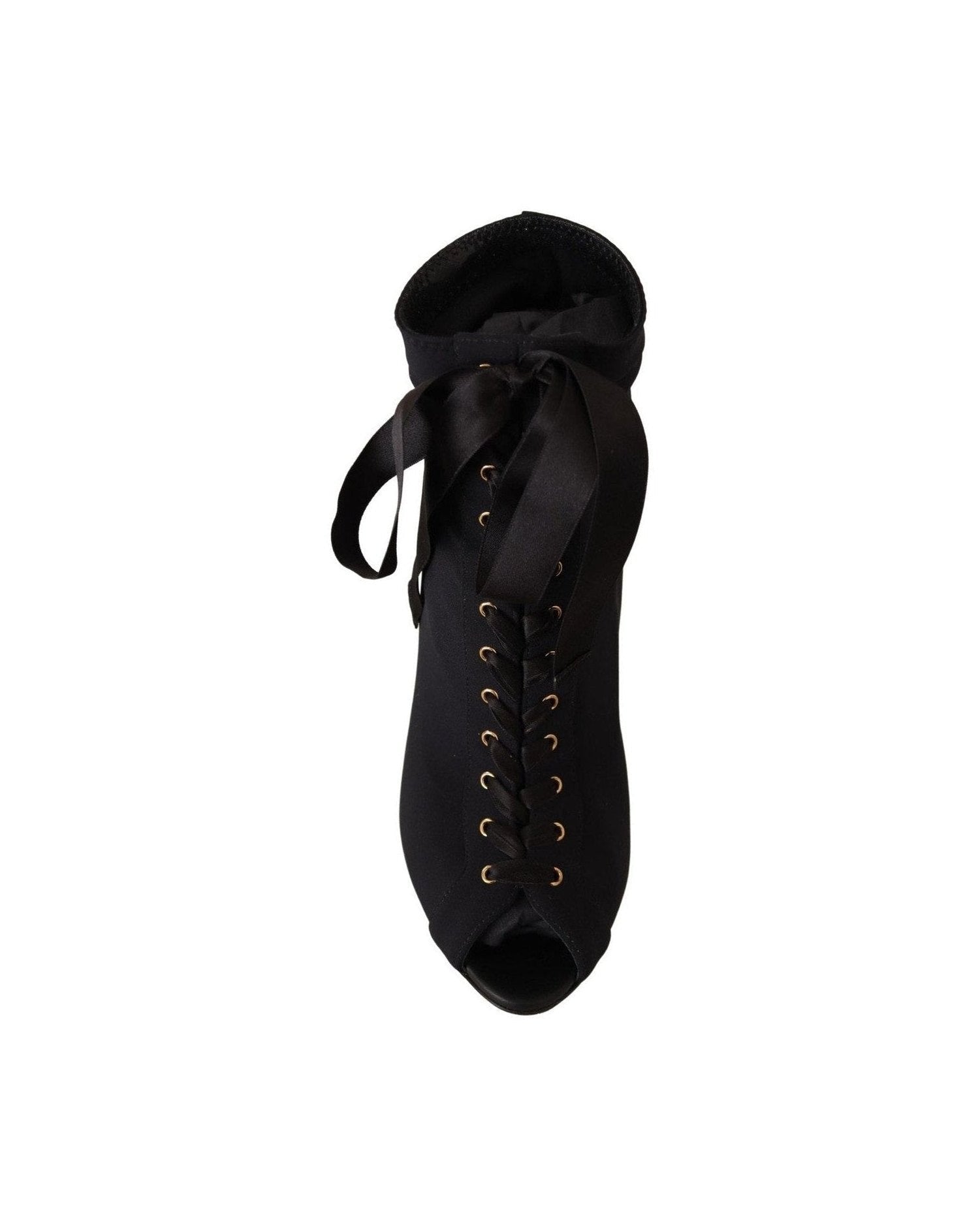 Dolce & Gabbana Elegant Ankle Open Toe Heel Boots Glam Steals