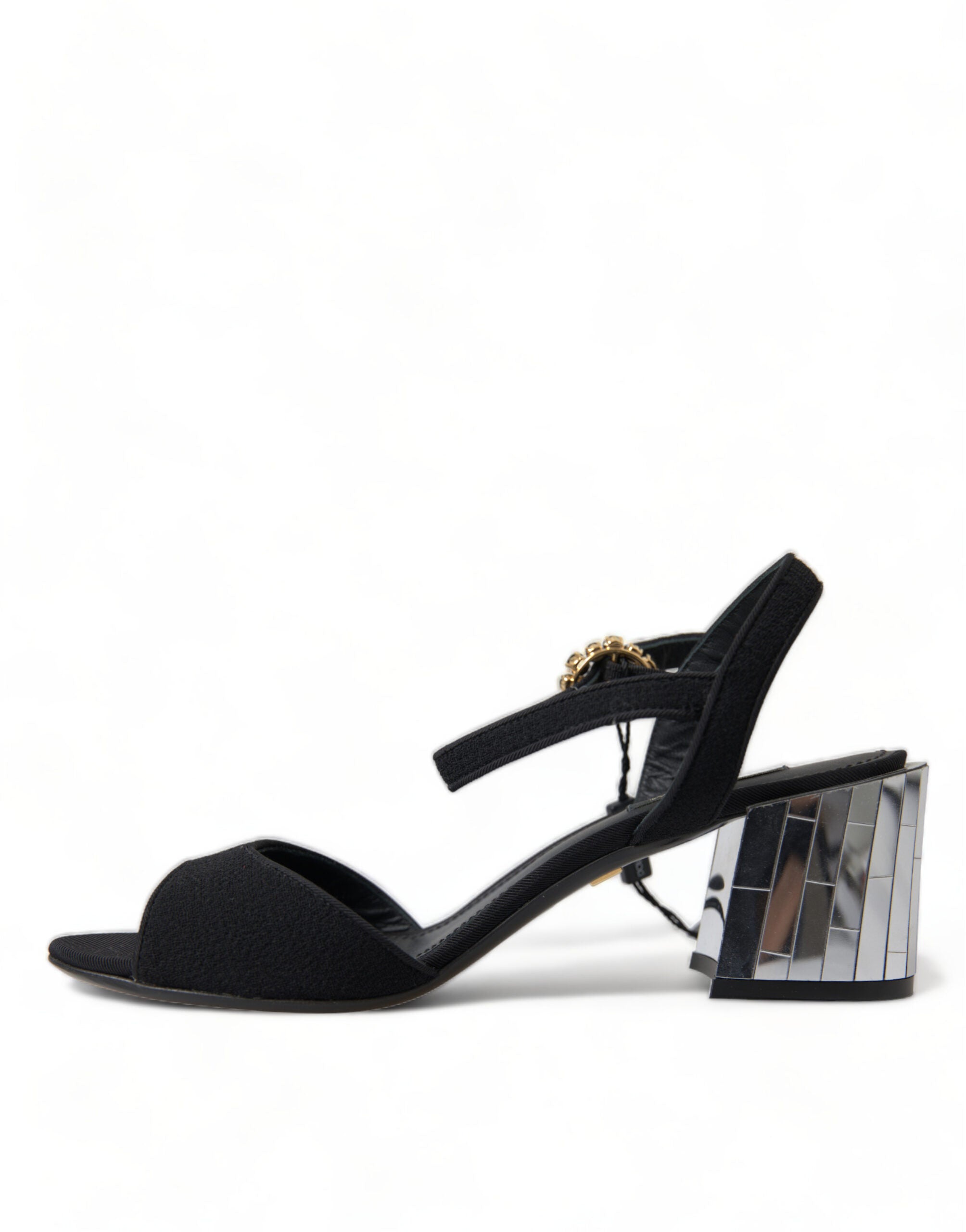 Dolce & Gabbana Elegant Ankle Strap Sandals With Mirror Heels Glam Steals