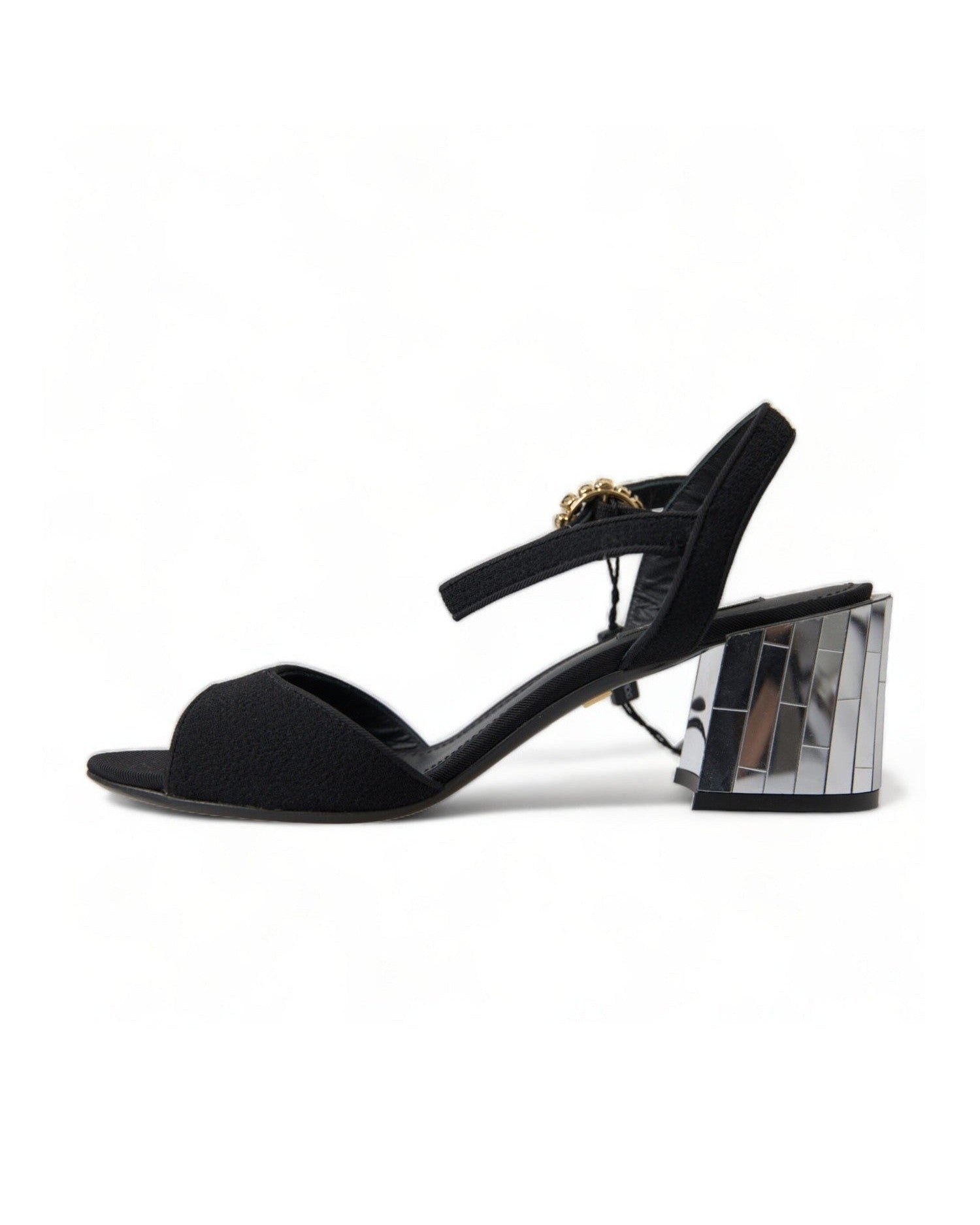 Dolce & Gabbana Elegant Ankle Strap Sandals With Mirror Heels Glam Steals