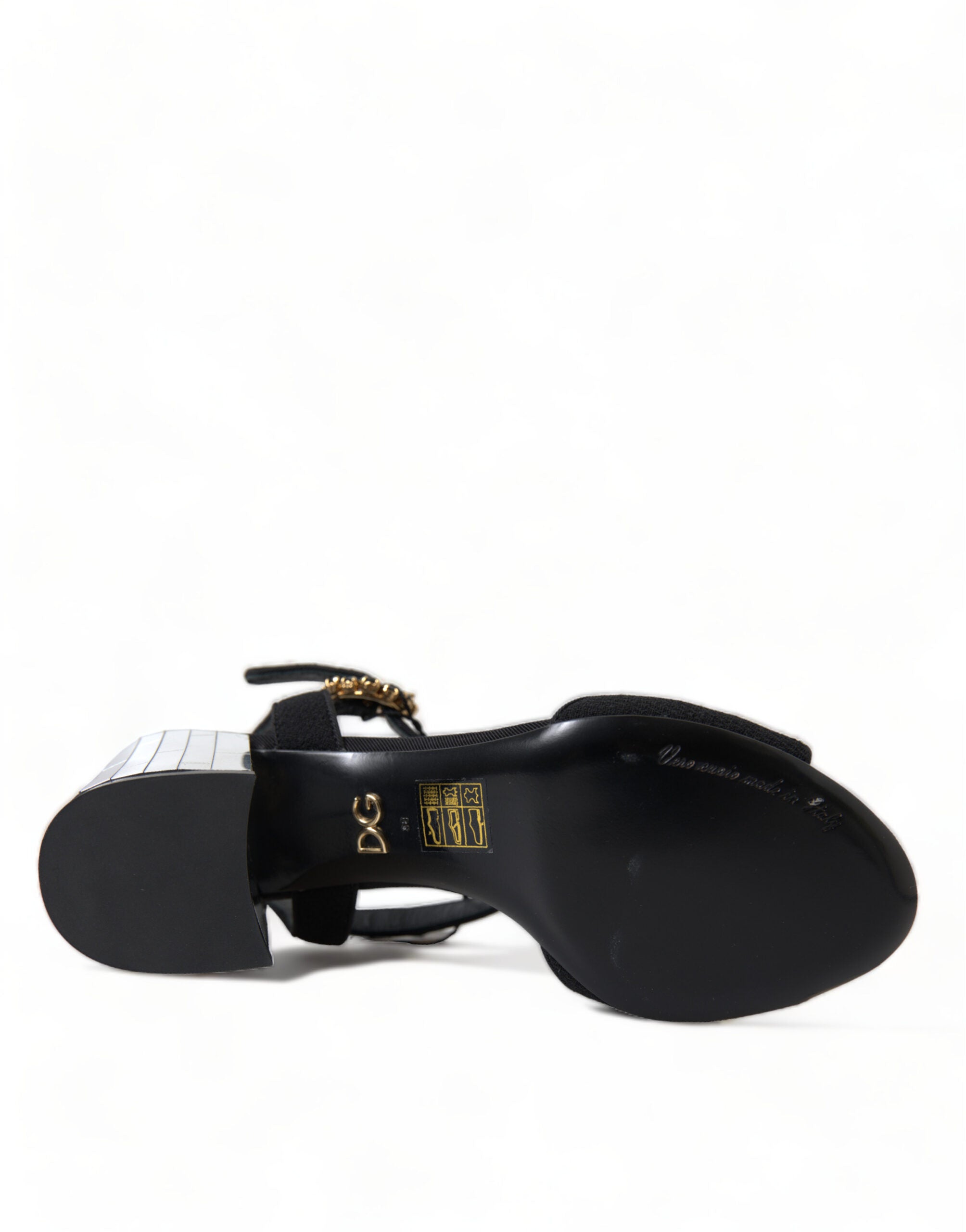 Dolce & Gabbana Elegant Ankle Strap Sandals With Mirror Heels Glam Steals