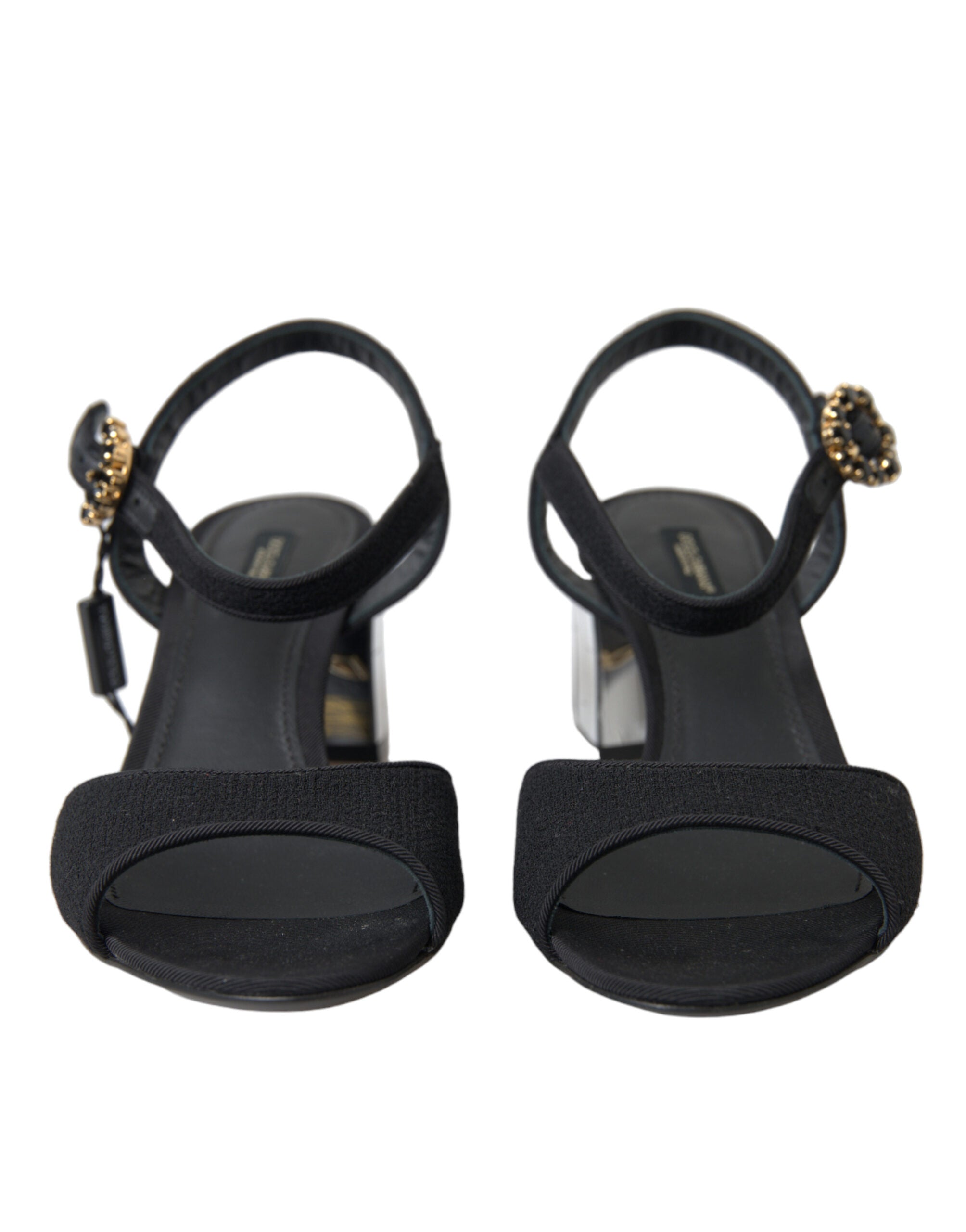 Dolce & Gabbana Elegant Ankle Strap Sandals With Mirror Heels Glam Steals