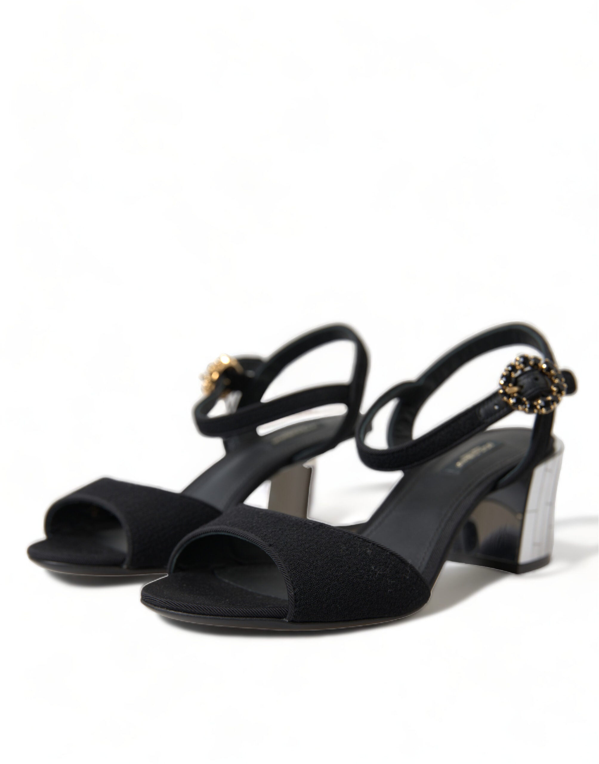 Dolce & Gabbana Elegant Ankle Strap Sandals With Mirror Heels Glam Steals