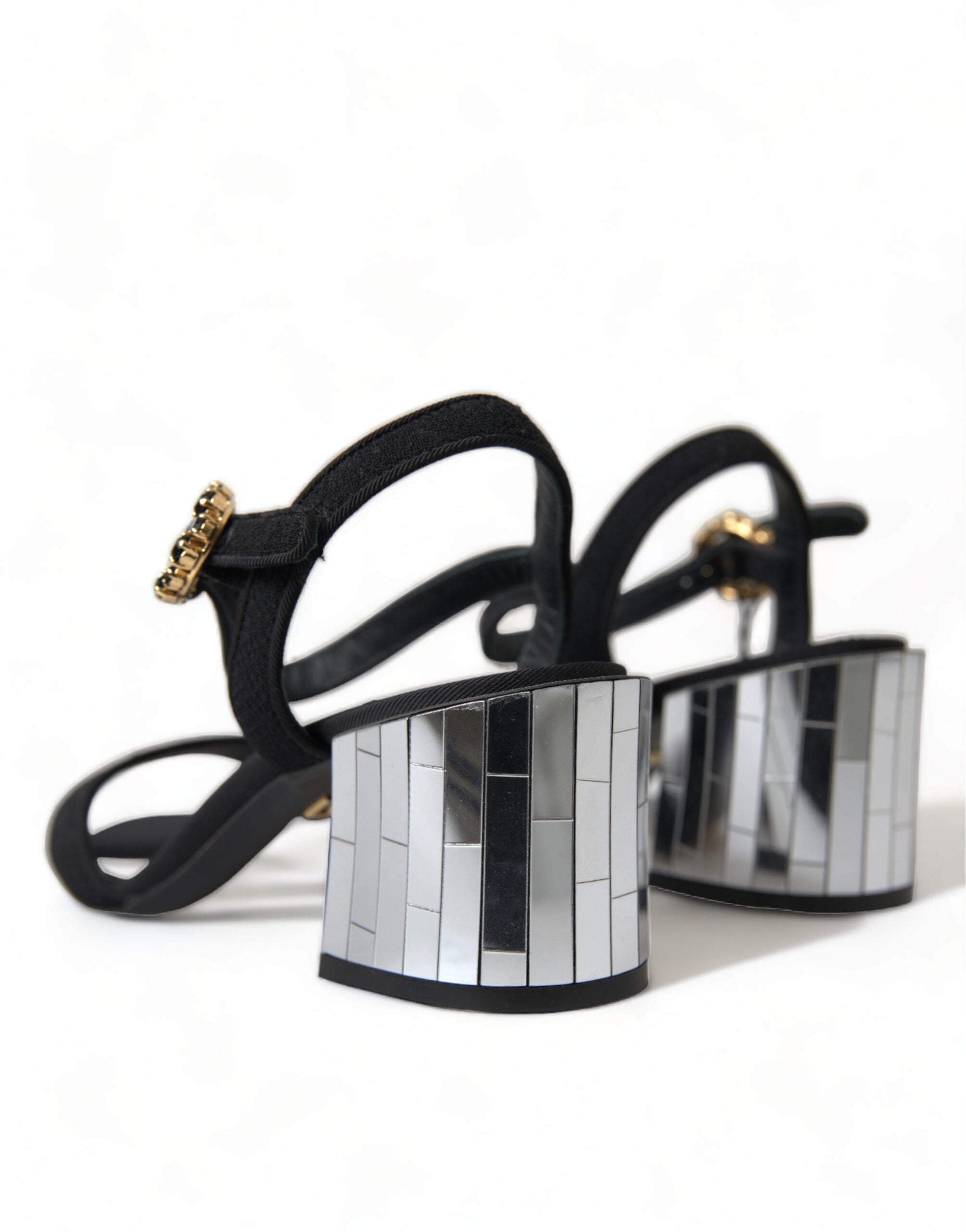 Dolce & Gabbana Elegant Ankle Strap Sandals With Mirror Heels Glam Steals