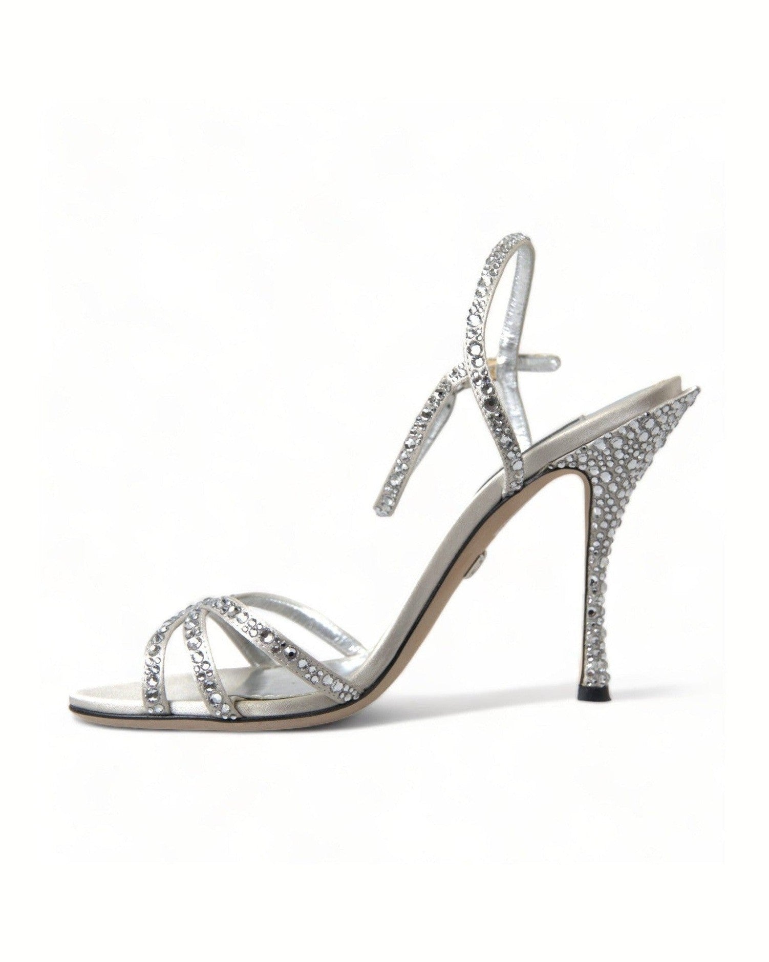 Dolce & Gabbana Elegant Crystal Embellished Heels Sandals Heels