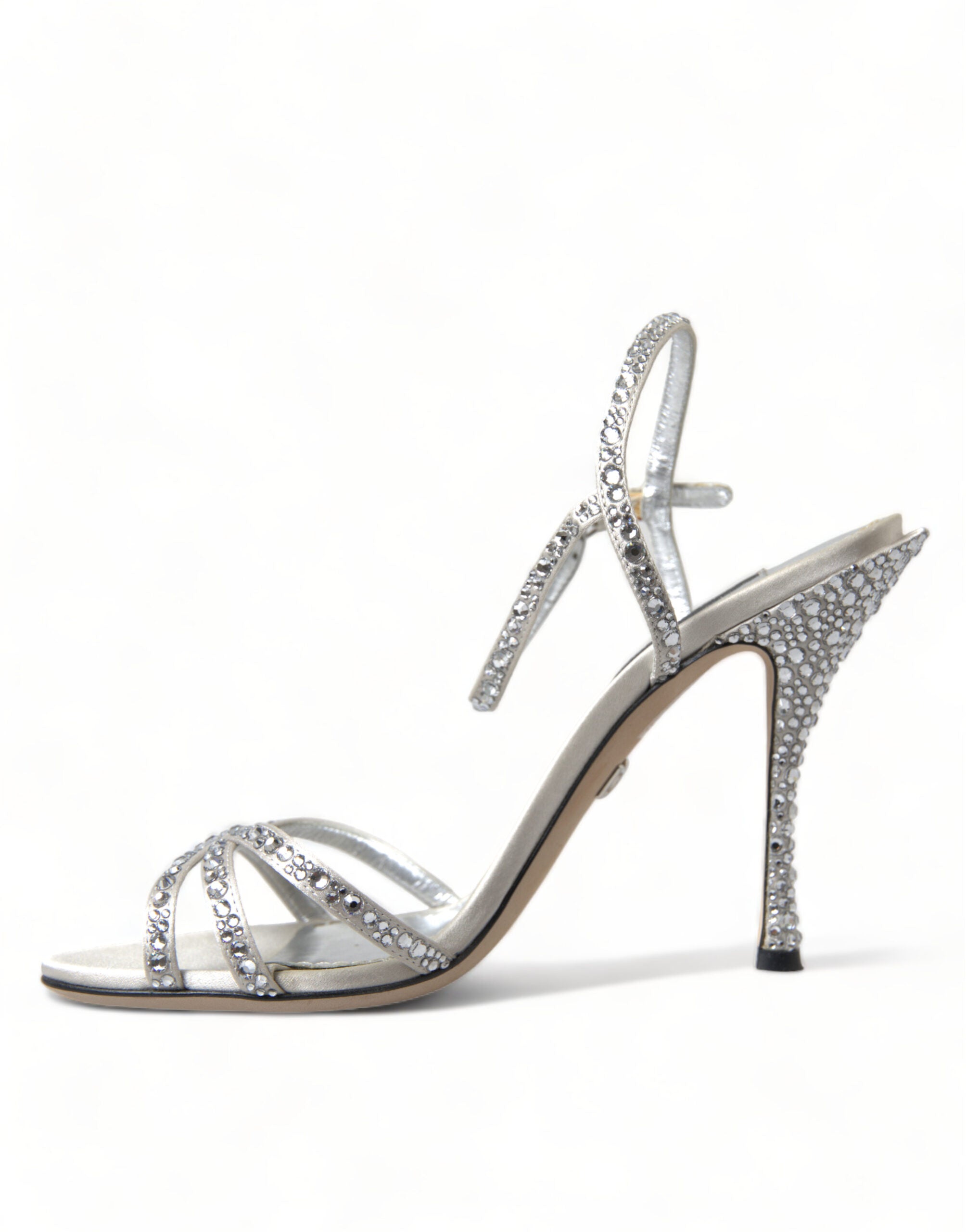 Dolce & Gabbana Elegant Crystal Embellished Heels Sandals Glam Steals