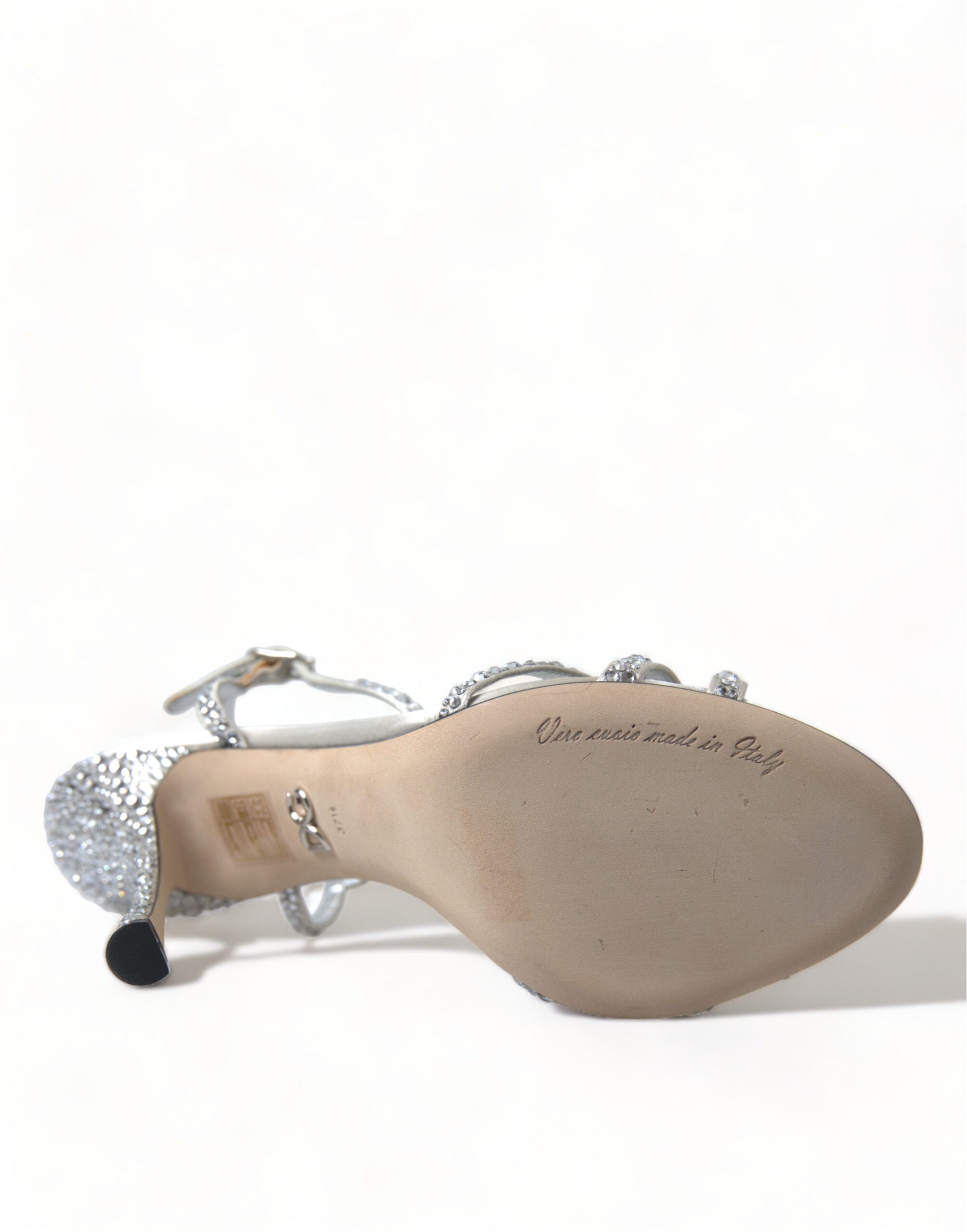 Dolce & Gabbana Elegant Crystal Embellished Heels Sandals Glam Steals