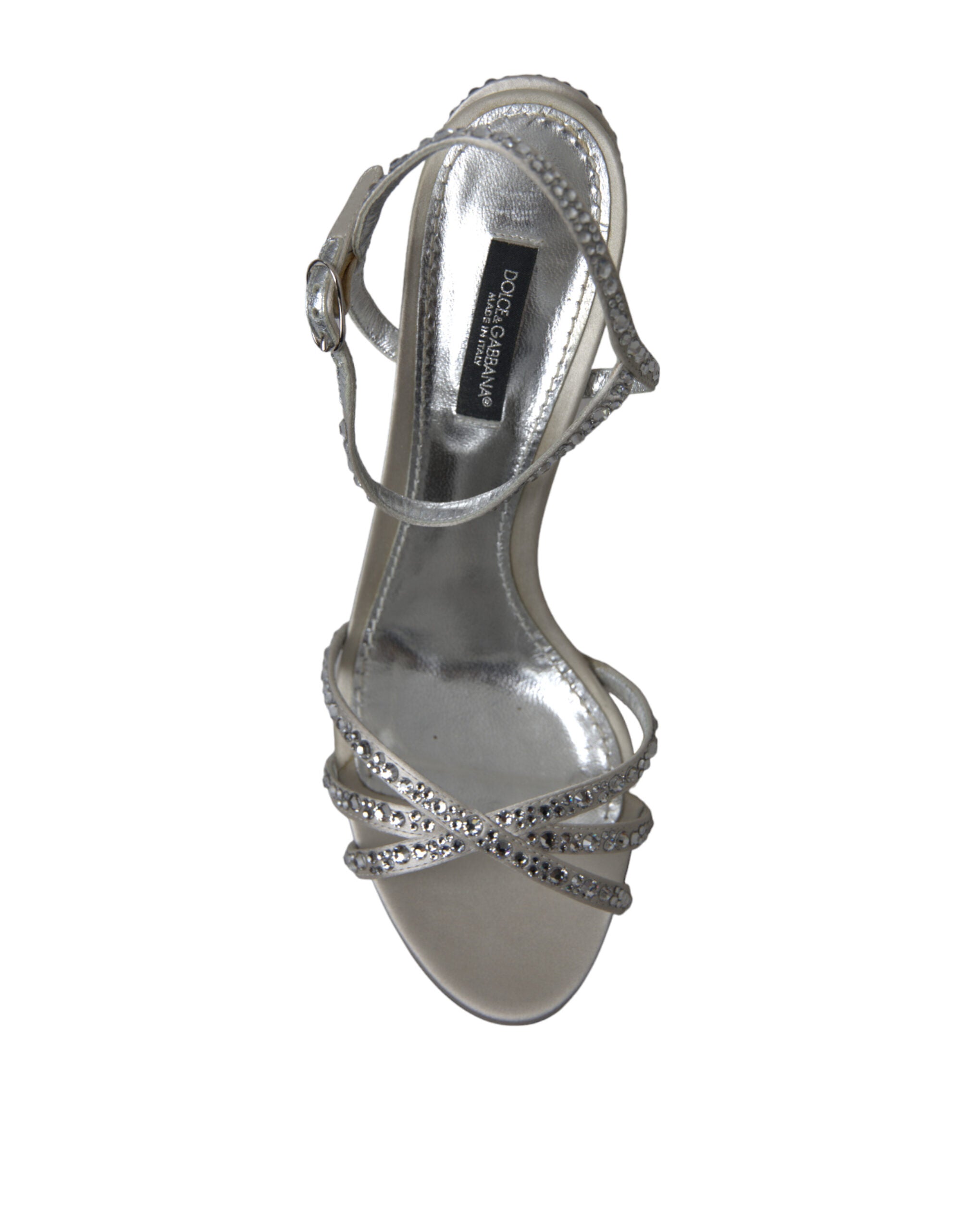 Dolce & Gabbana Elegant Crystal Embellished Heels Sandals Glam Steals