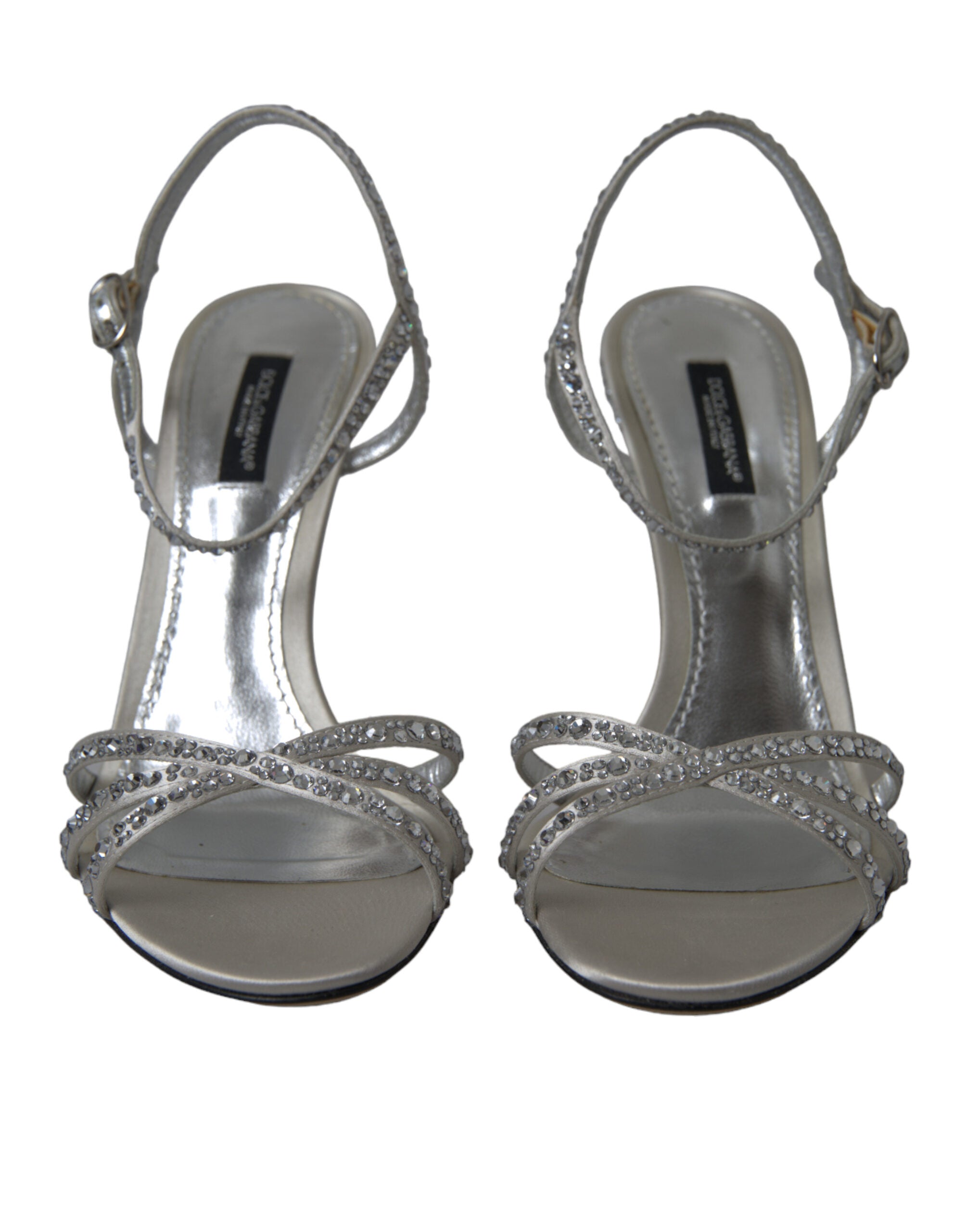 Dolce & Gabbana Elegant Crystal Embellished Heels Sandals Glam Steals