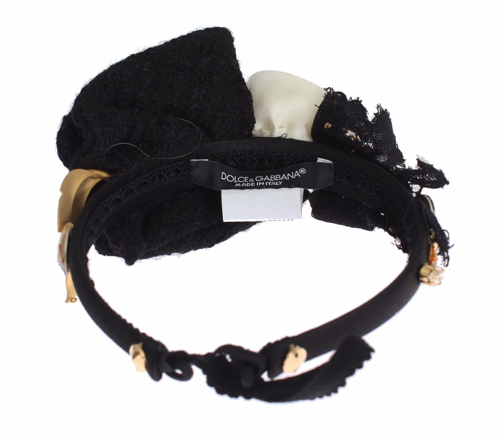 Dolce & Gabbana Elegant Crystal-Embellished Silk Diadem Glam Steals