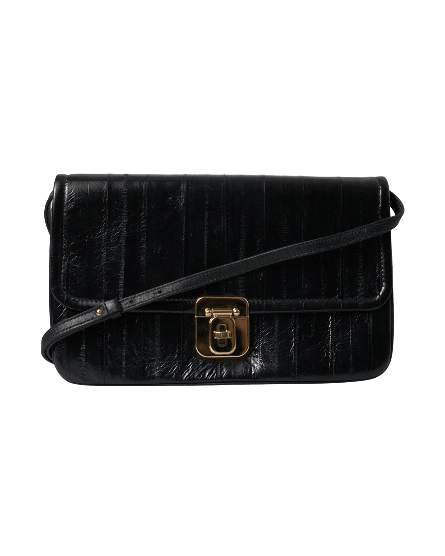 Dolce & Gabbana Elegant Eelskin Leather Shoulder Bag Glam Steals