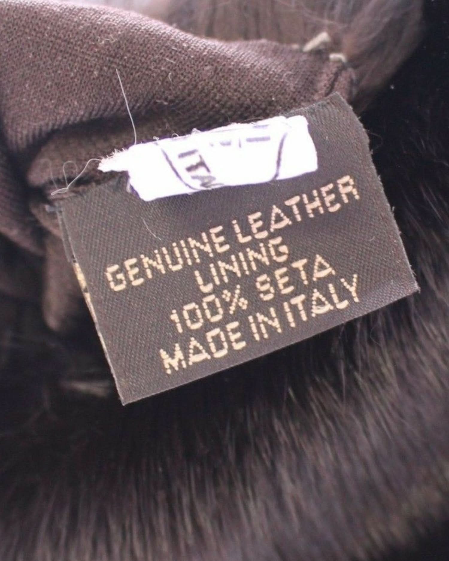 Dolce & Gabbana Purple Elegant Elbow Length Fur Gloves Gloves & Mittens