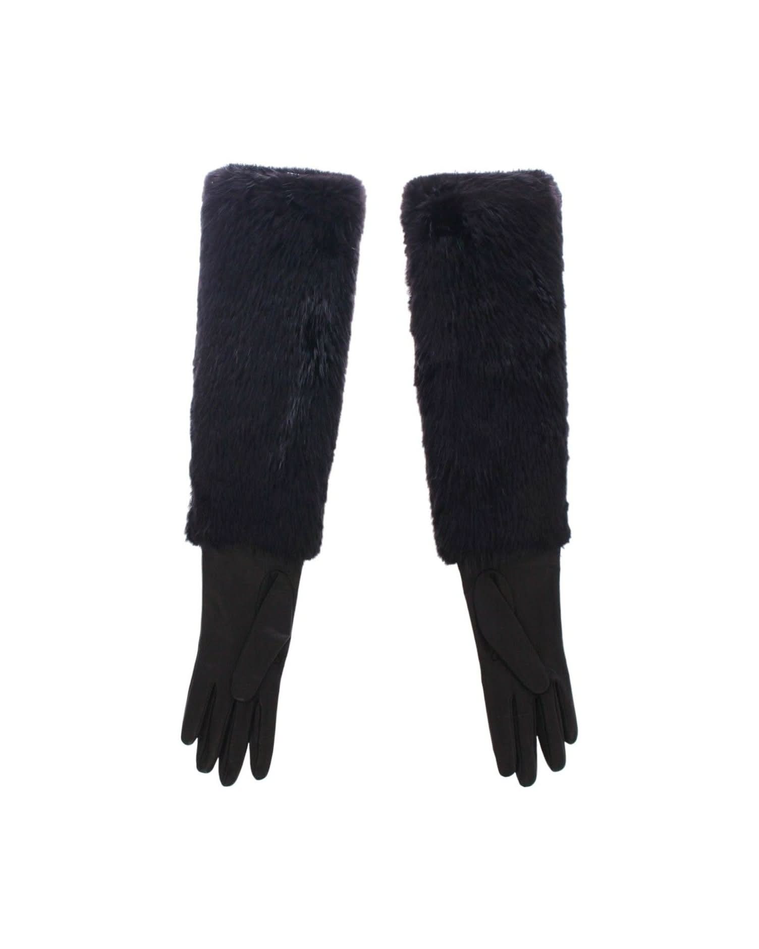 Dolce & Gabbana Elegant Elbow Length Leather Gloves Gloves & Mittens