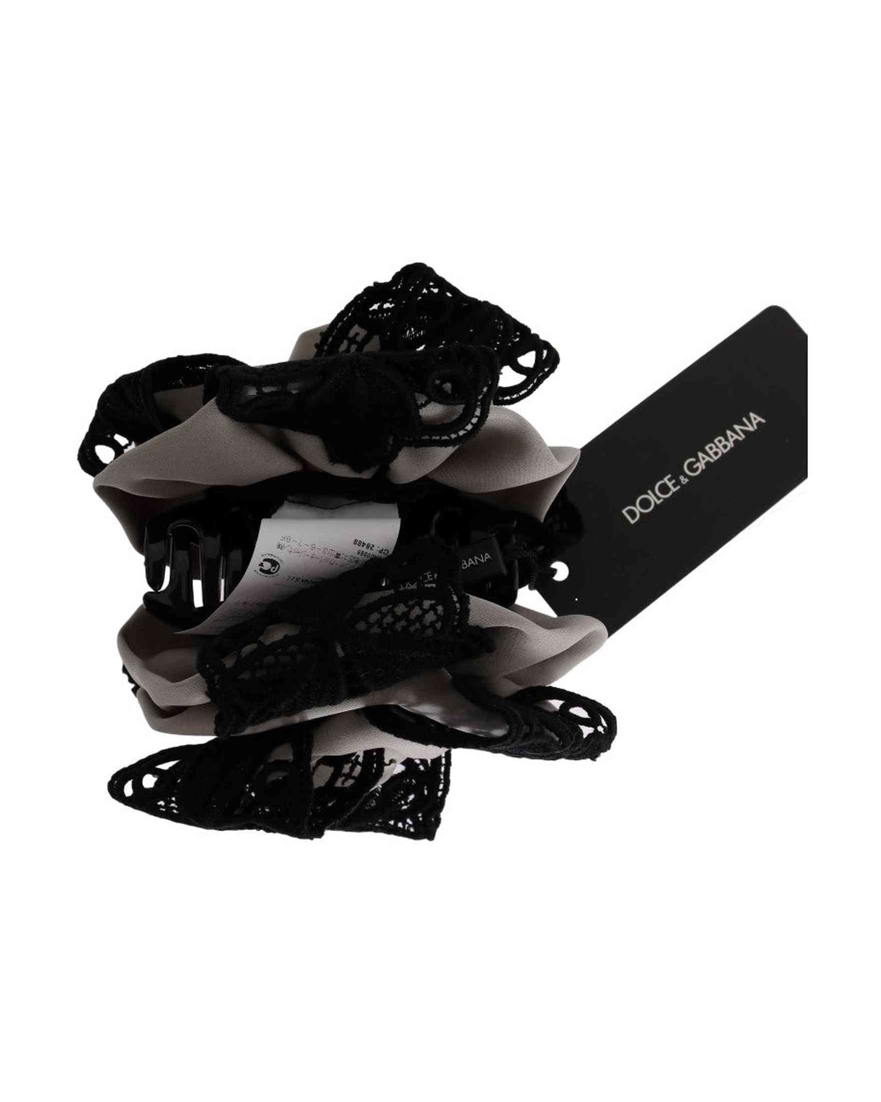 Dolce & Gabbana Elegant Floral Lace Hair Claw Glam Steals