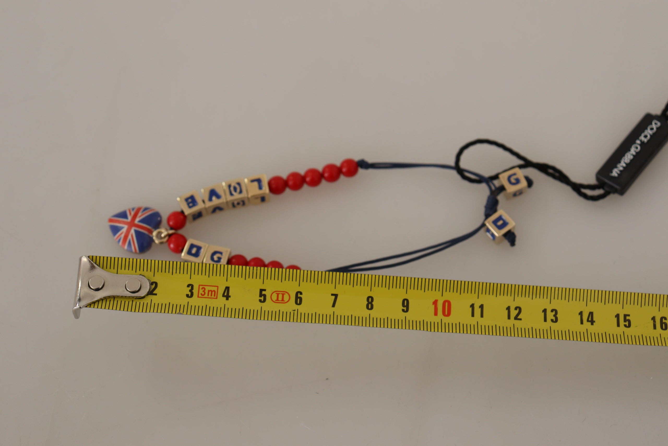 Dolce & Gabbana Elegant , Glass & Zama Blue Red Bracelet Glam Steals