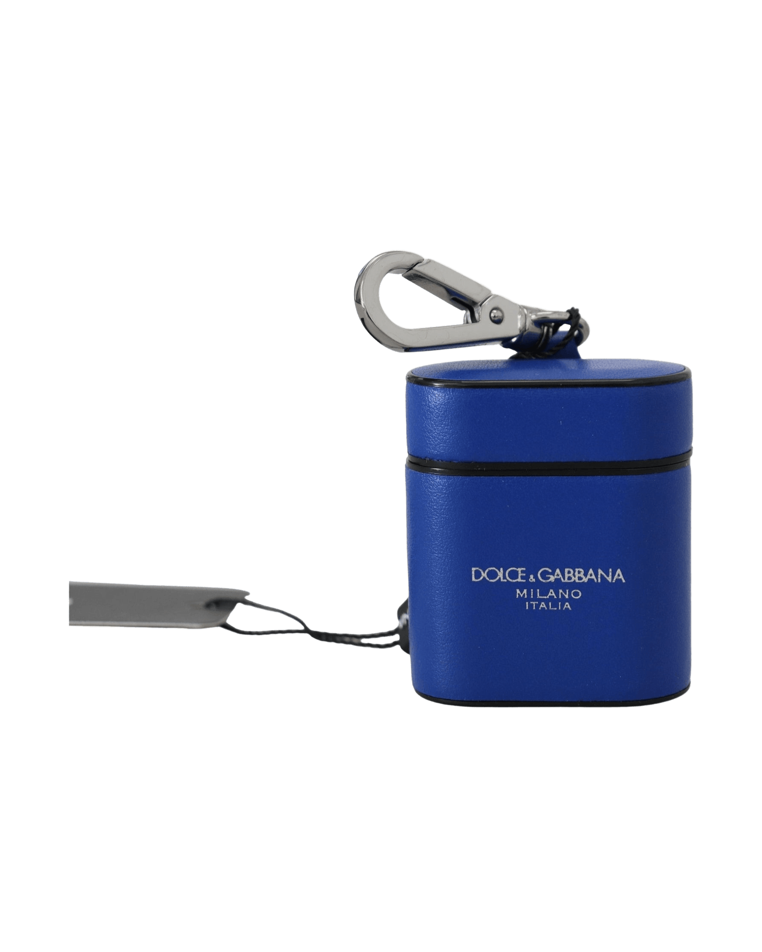 Dolce & Gabbana Blue Elegant Leather Airpods Case Headphone & Headset Accessories