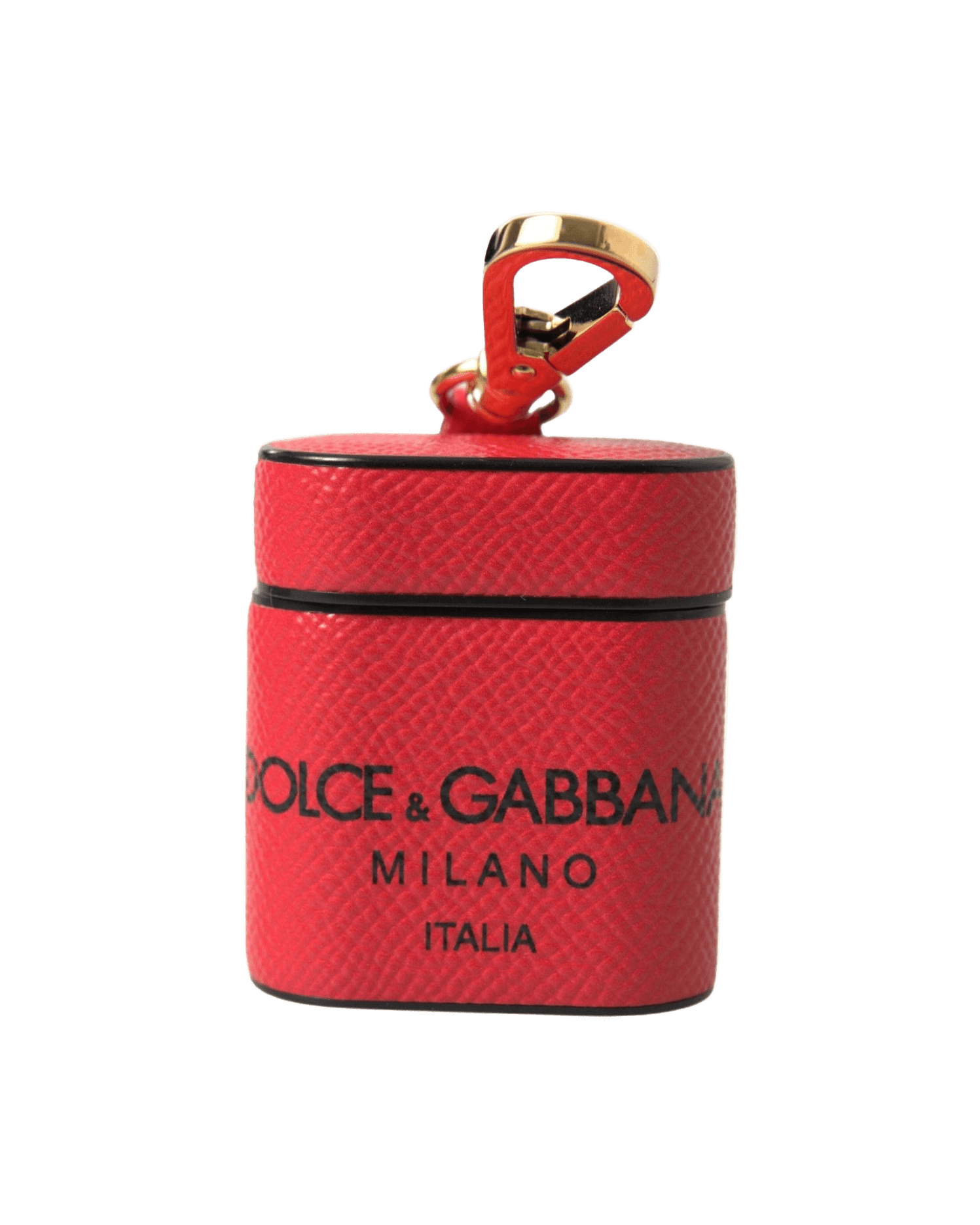 Dolce & Gabbana Black Elegant Leather Airpods Case Headphone & Headset Accessories