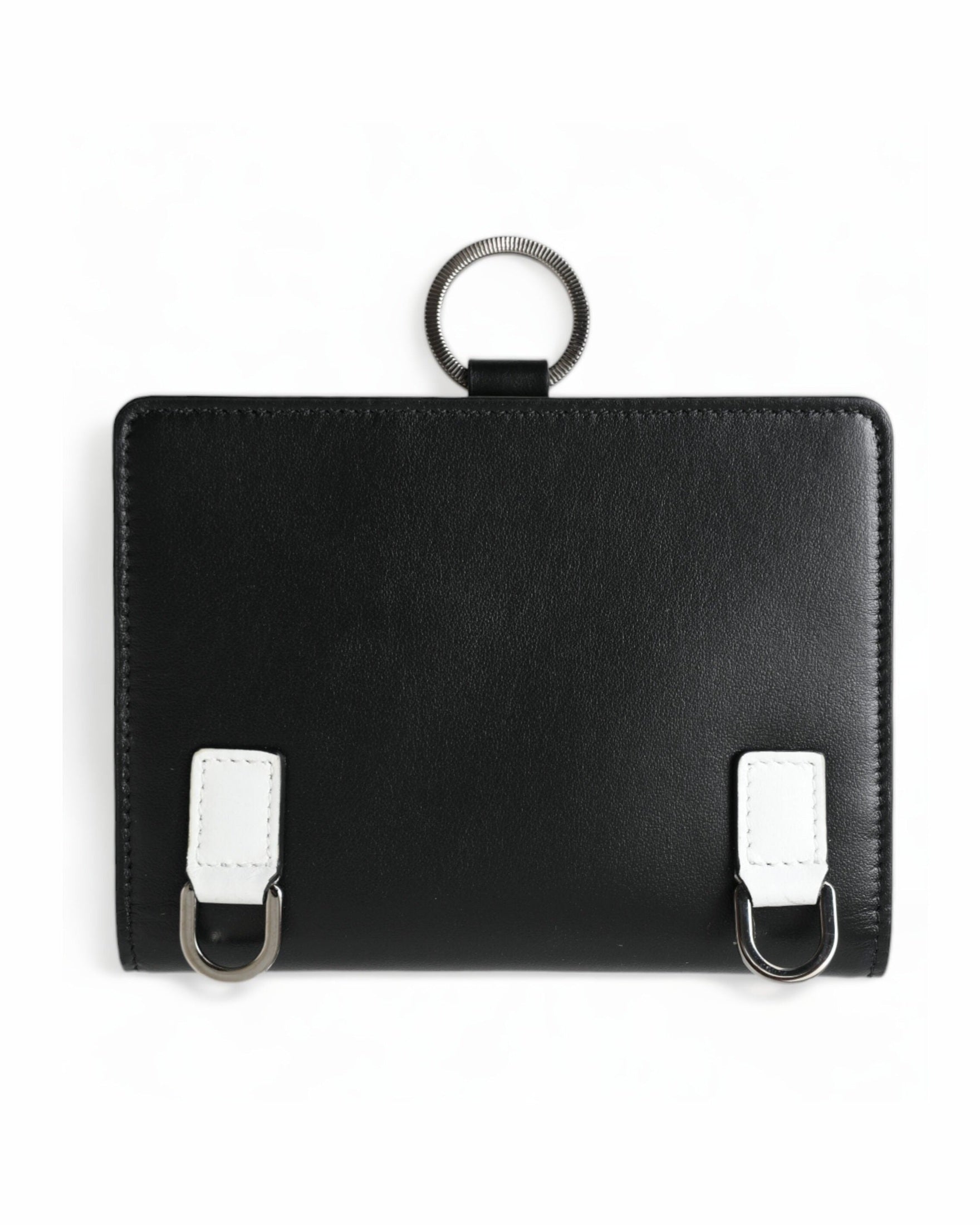 Dolce & Gabbana Elegant Leather Crystal Card Holder Black Wallet Glam Steals
