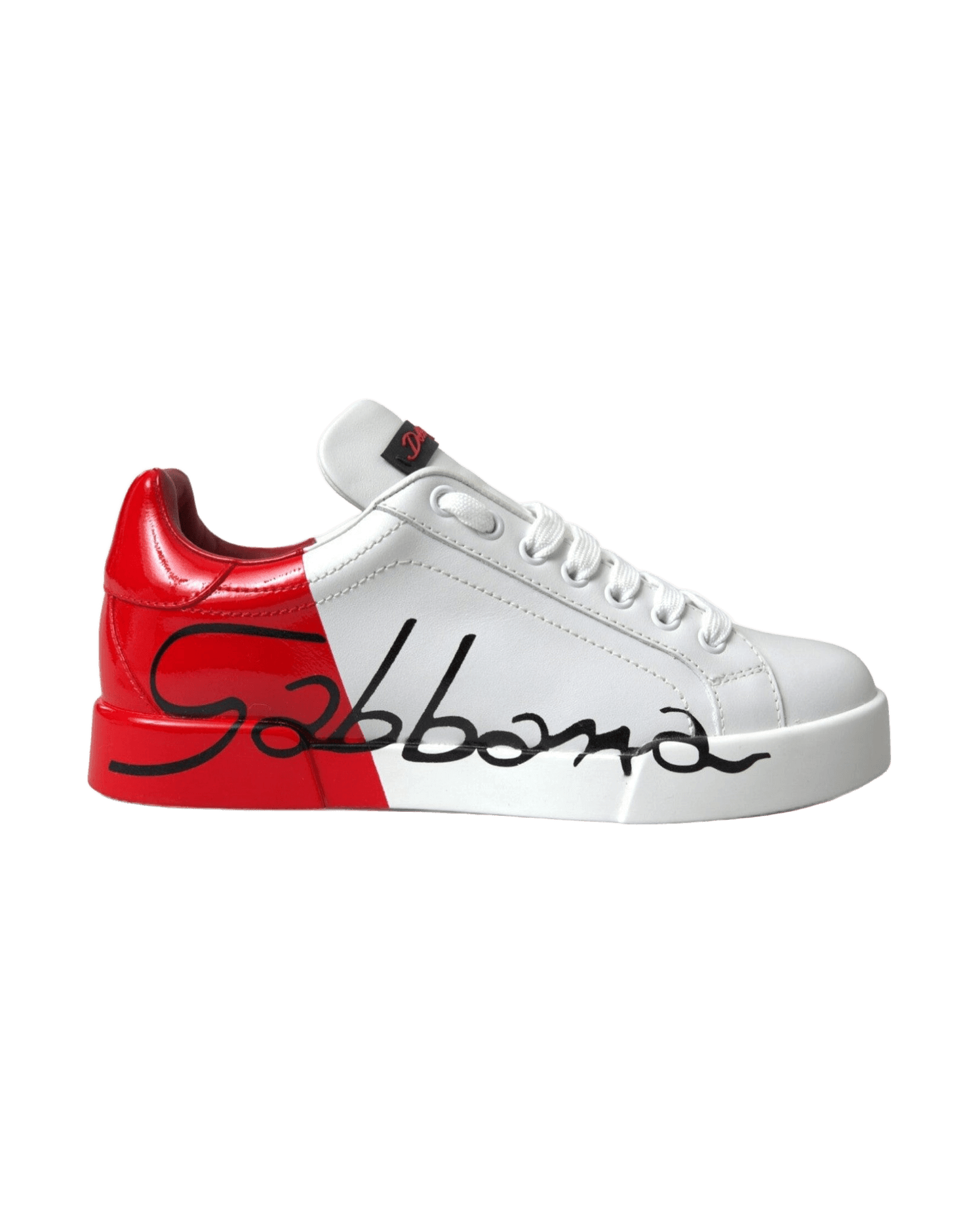 Dolce & White Gabbana Elegant Leather Portofino Sneakers Glam Steals