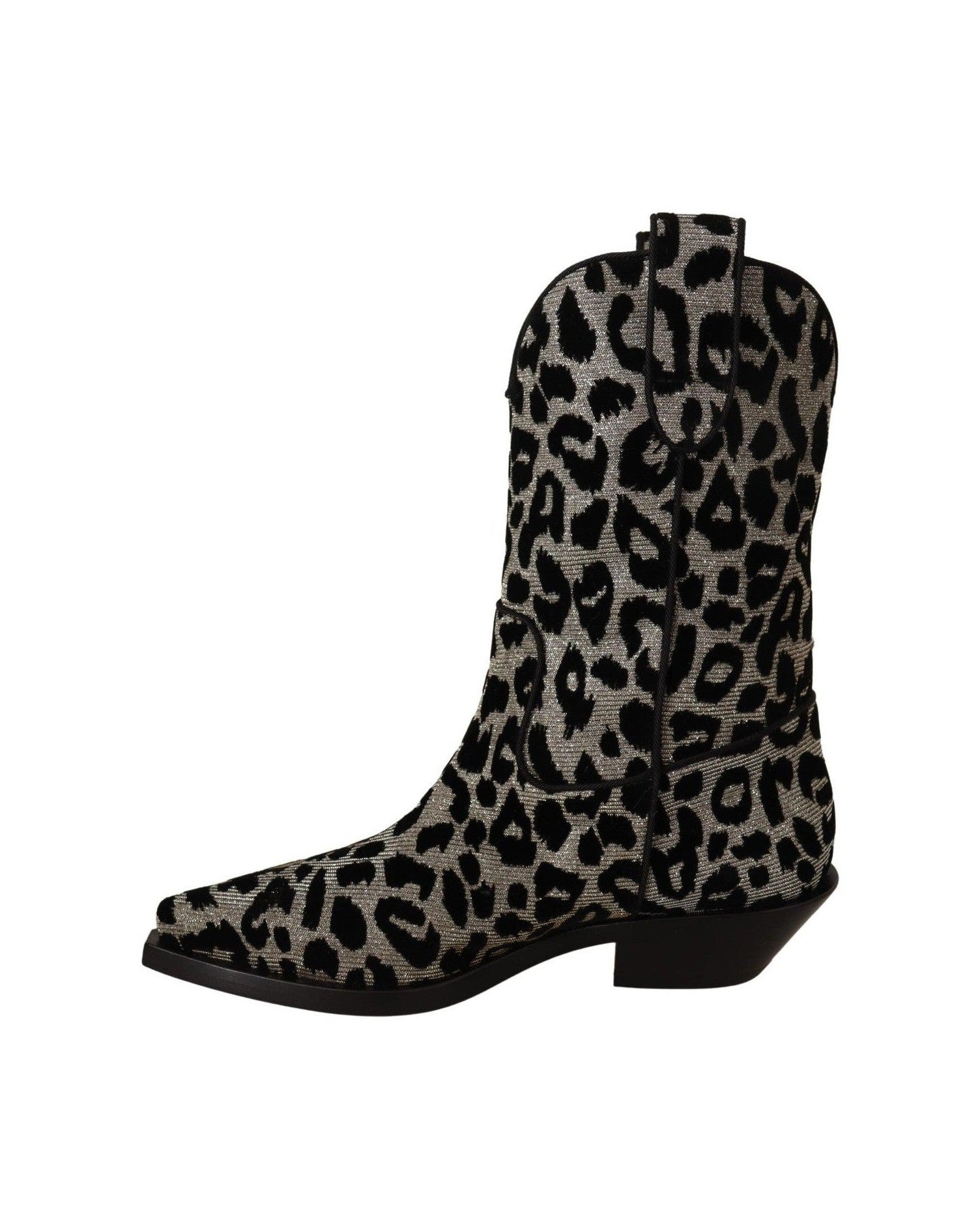 Dolce & Gabbana Elegant Leopard Print Mid Calf Boots Boots