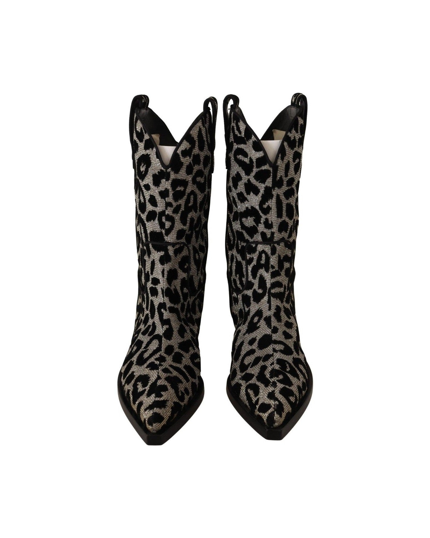 Dolce & Gabbana Elegant Leopard Print Mid Calf Boots Glam Steals