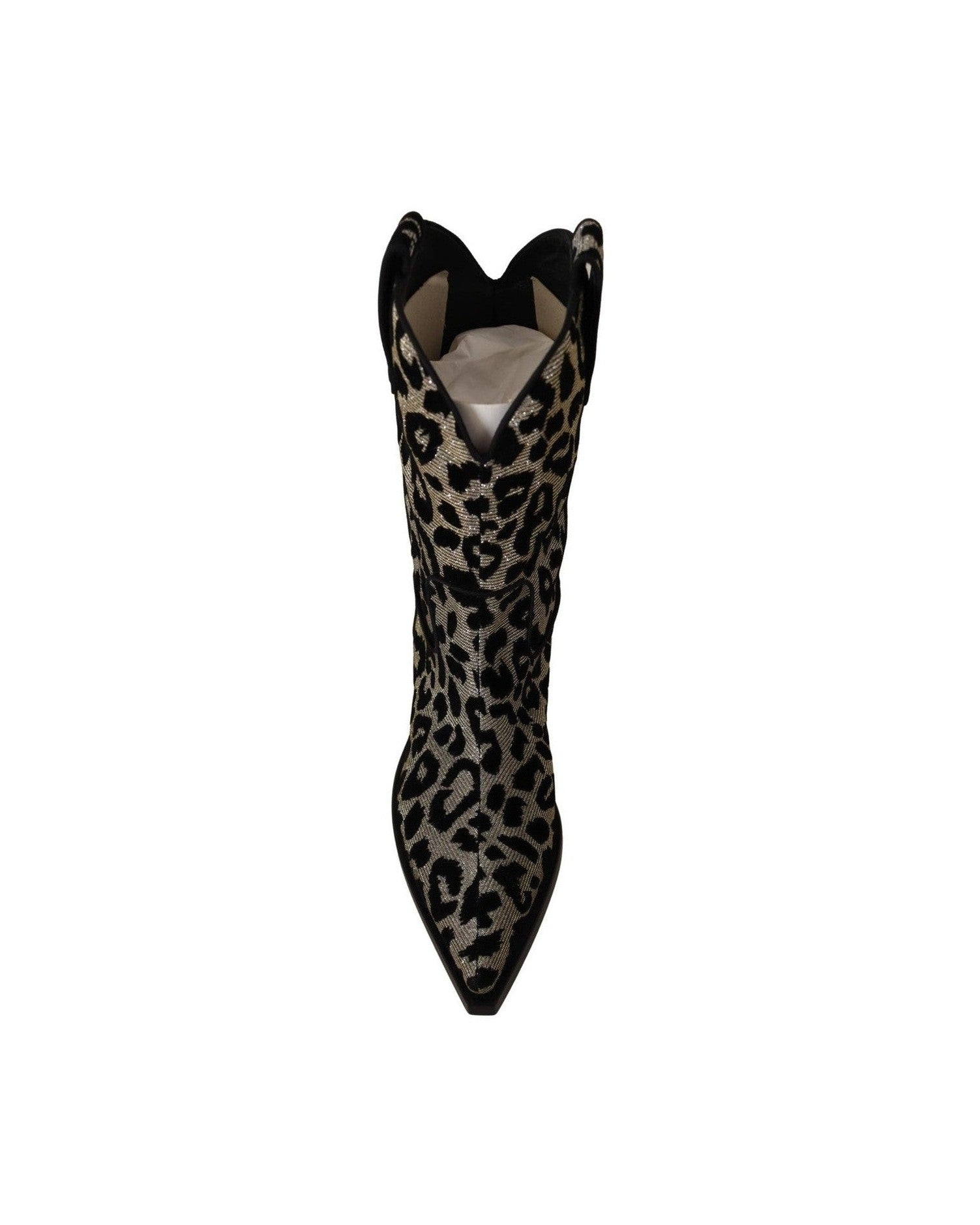 Dolce & Gabbana Elegant Leopard Print Mid Calf Boots Boots