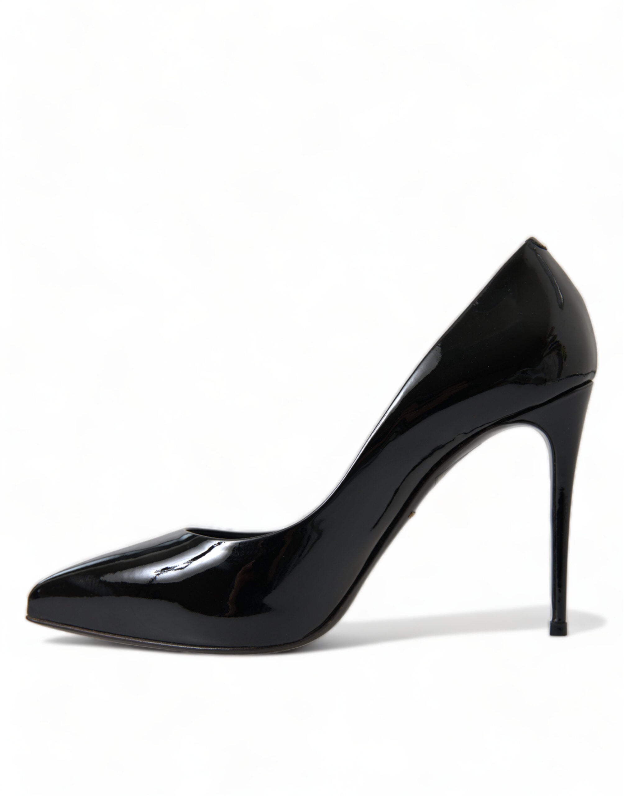 Dolce & Gabbana Elegant Patent Stiletto Black Heels Glam Steals