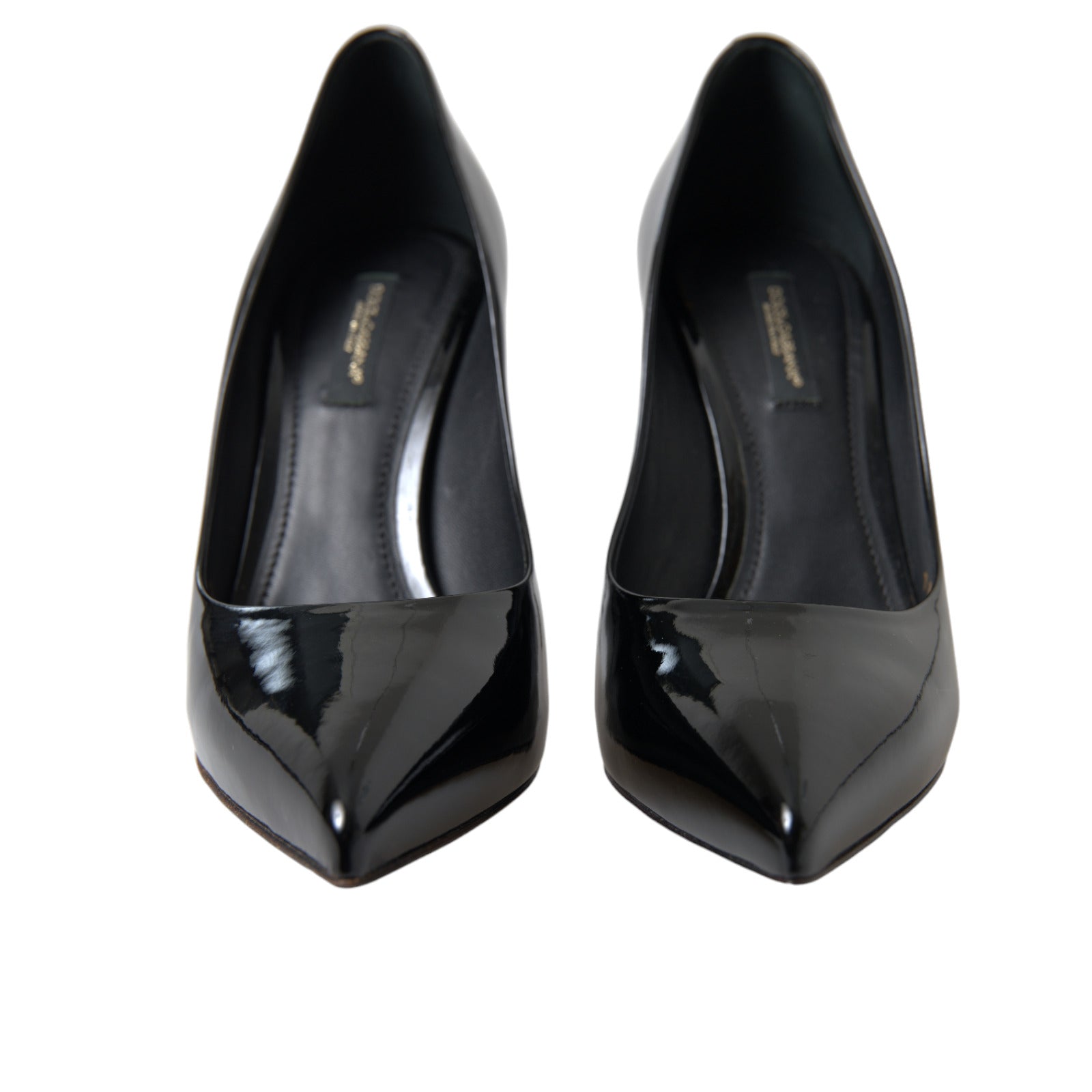 Dolce & Gabbana Elegant Patent Stiletto Black Heels Glam Steals