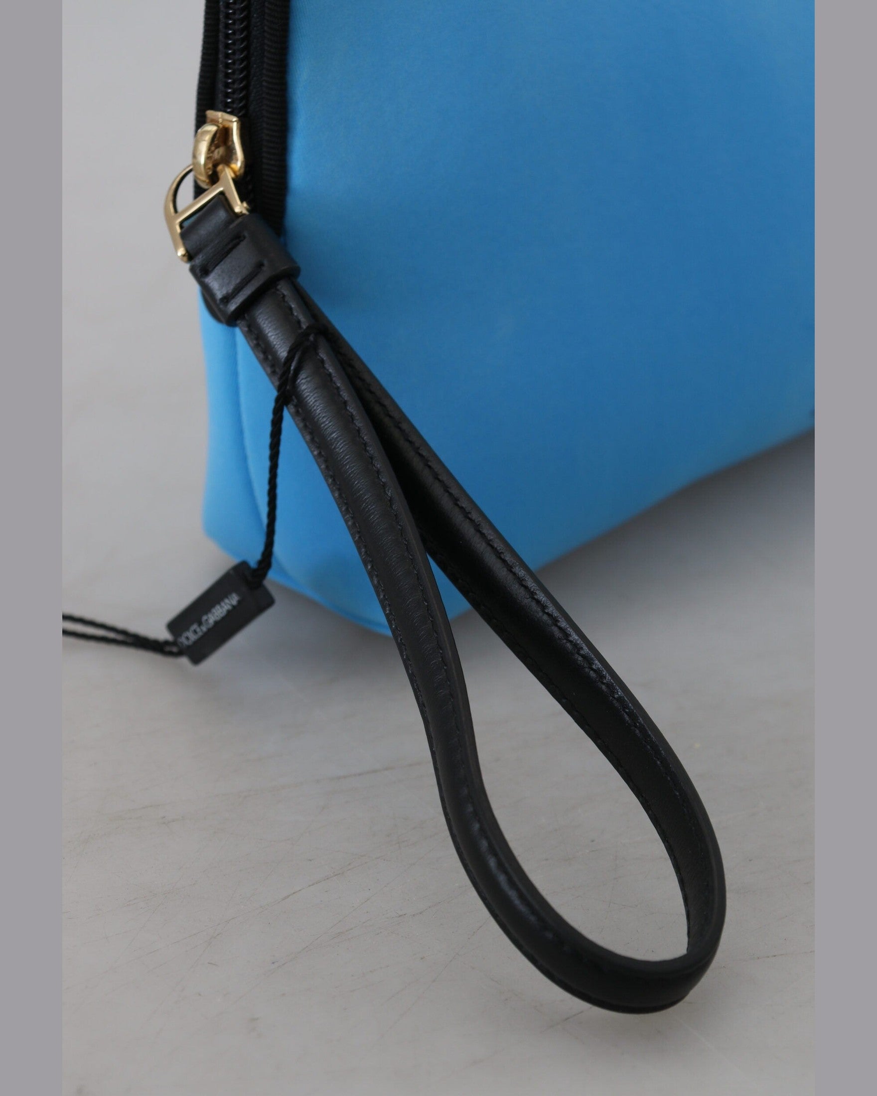 Dolce & Gabbana Elegant Polyamide Pouch Blue Bag Glam Steals