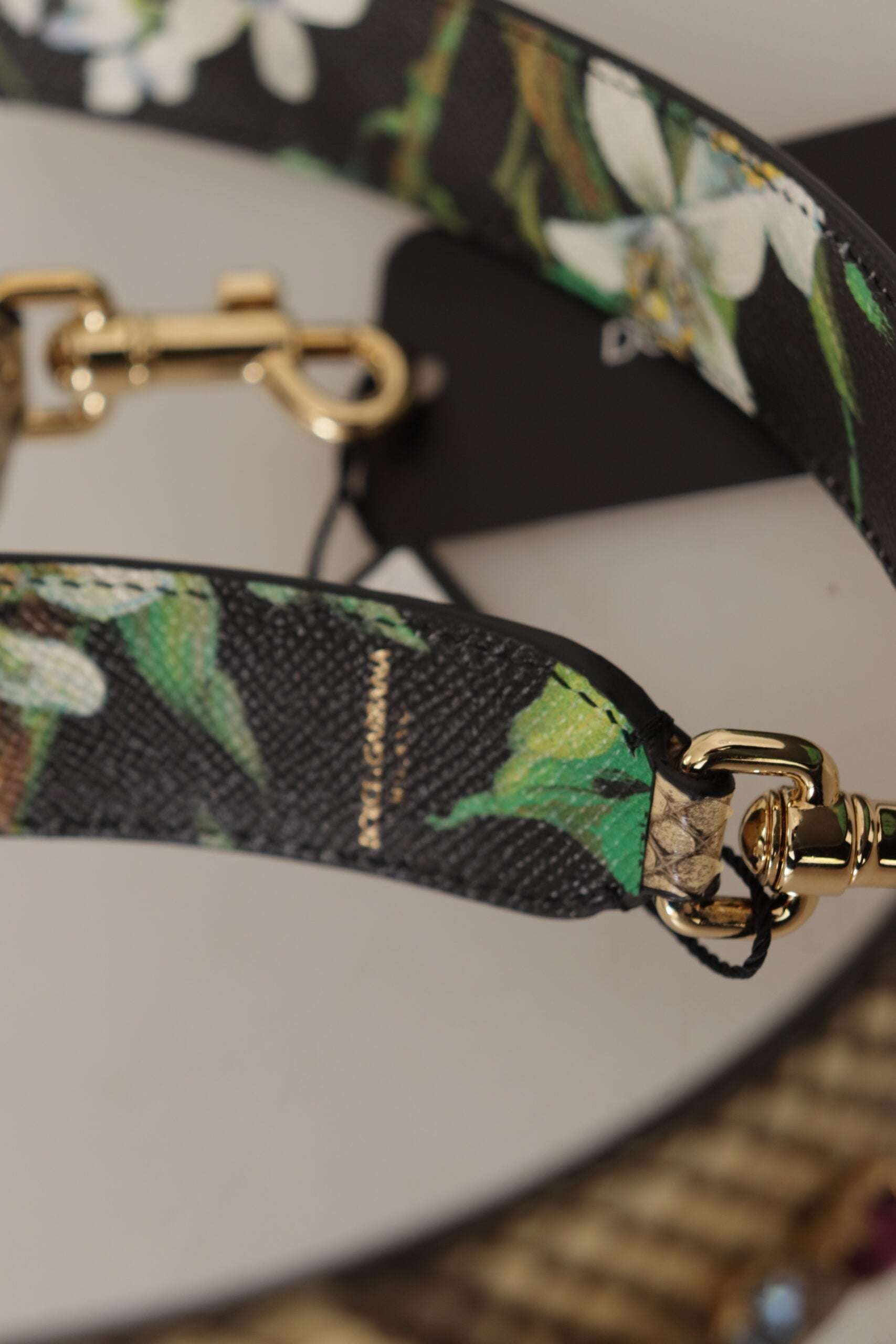 Dolce & Gabbana Elegant Python Leather Shoulder Beige Strap Glam Steals