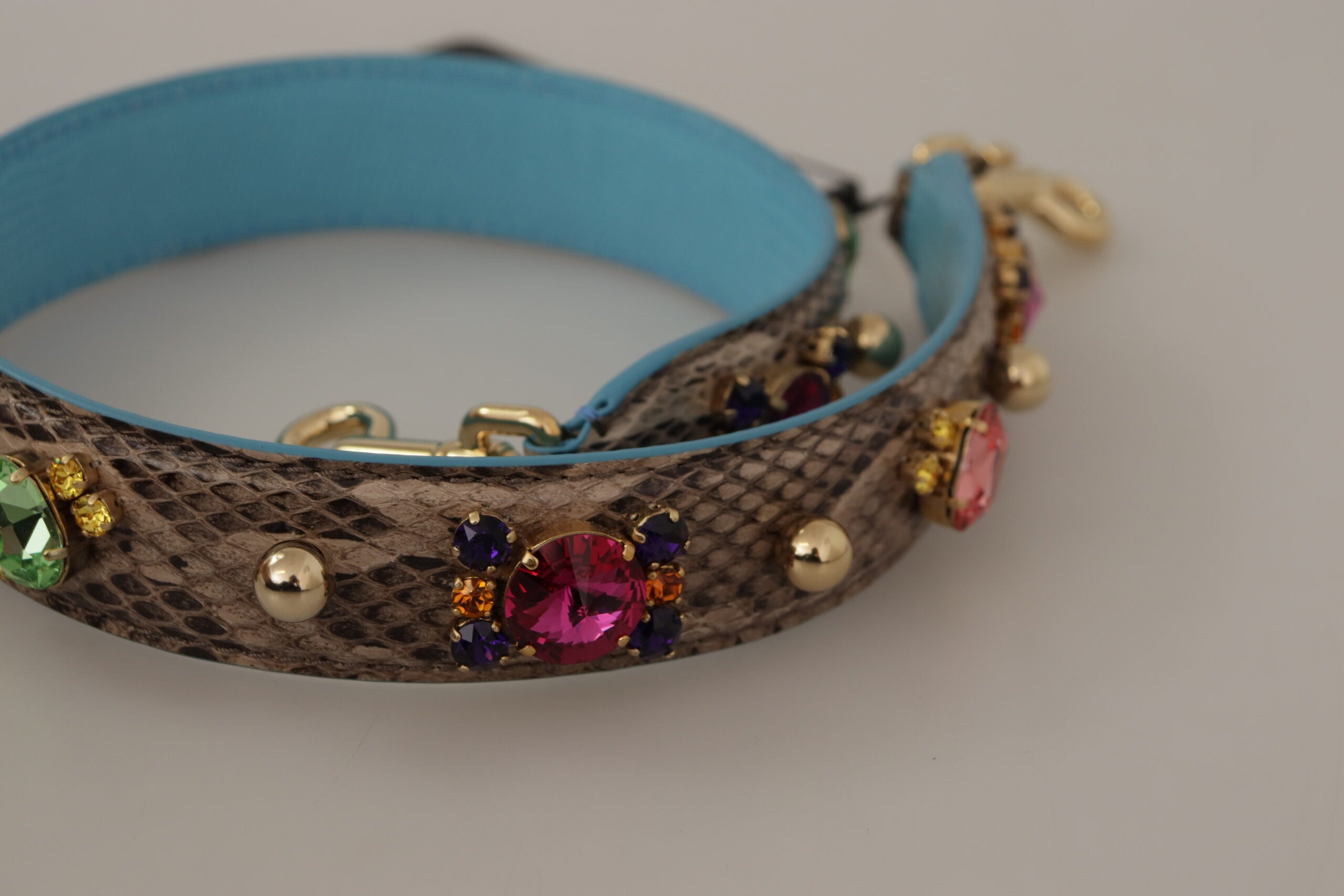 Dolce & Gabbana Elegant Python Leather Shoulder Strap Accessory Glam Steals