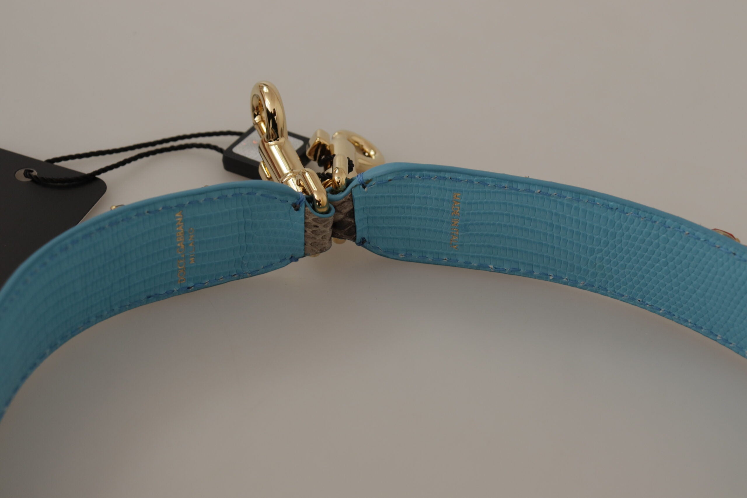 Dolce & Gabbana Elegant Python Leather Shoulder Strap Accessory Glam Steals