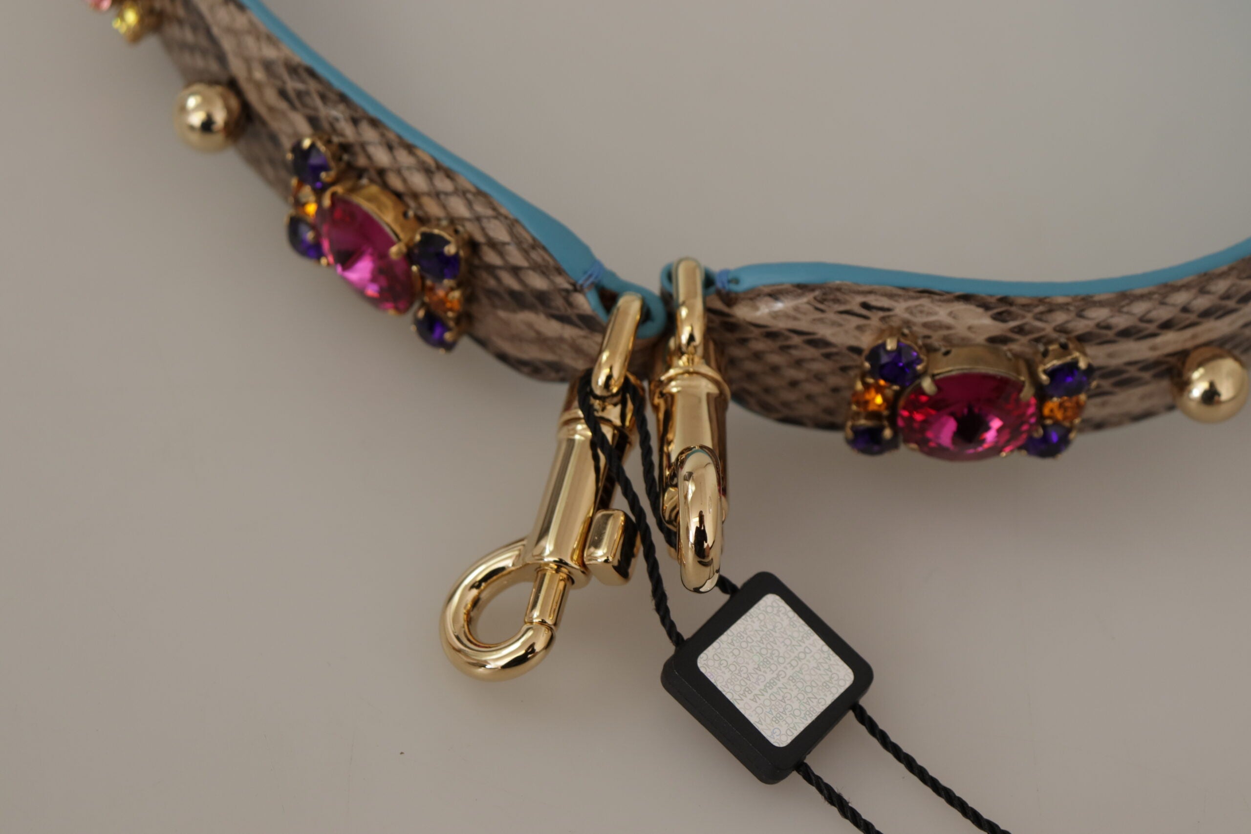 Dolce & Gabbana Elegant Python Leather Shoulder Strap Accessory Glam Steals