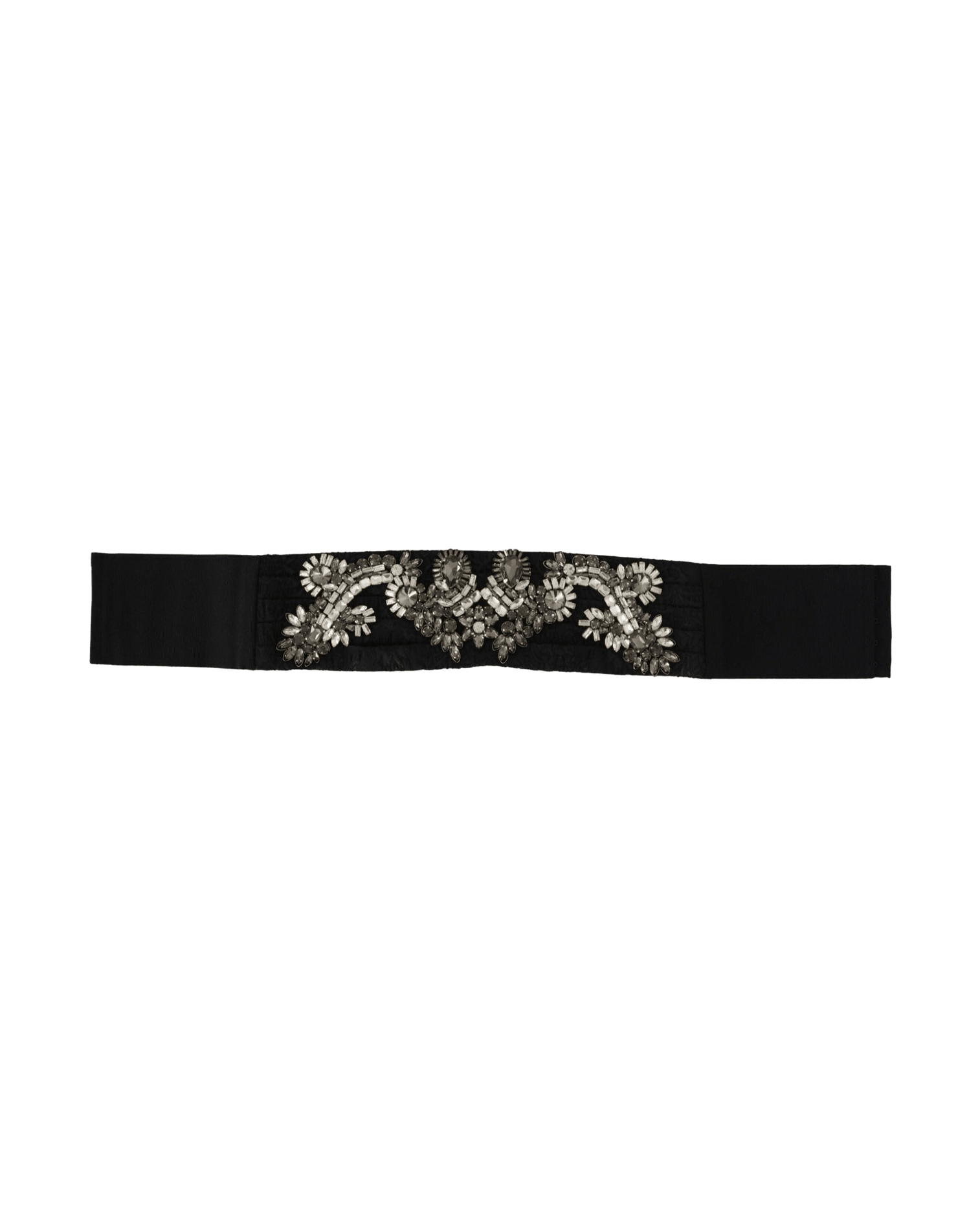 Dolce & Gabbana Elegant Rhinestone-Embellished Silk Belt Glam Steals