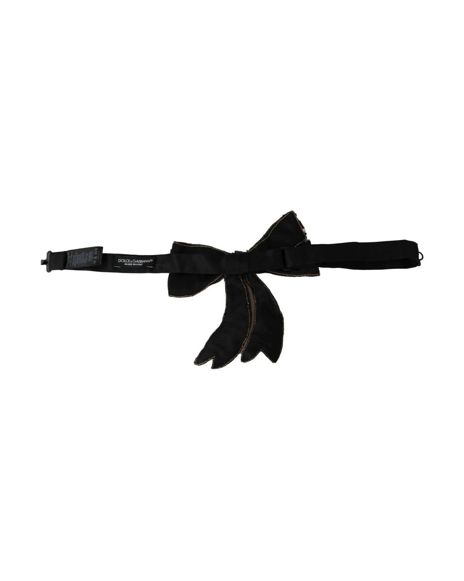 Dolce & Gabbana Elegant Silk Rhinestone Bow Tie Neckties