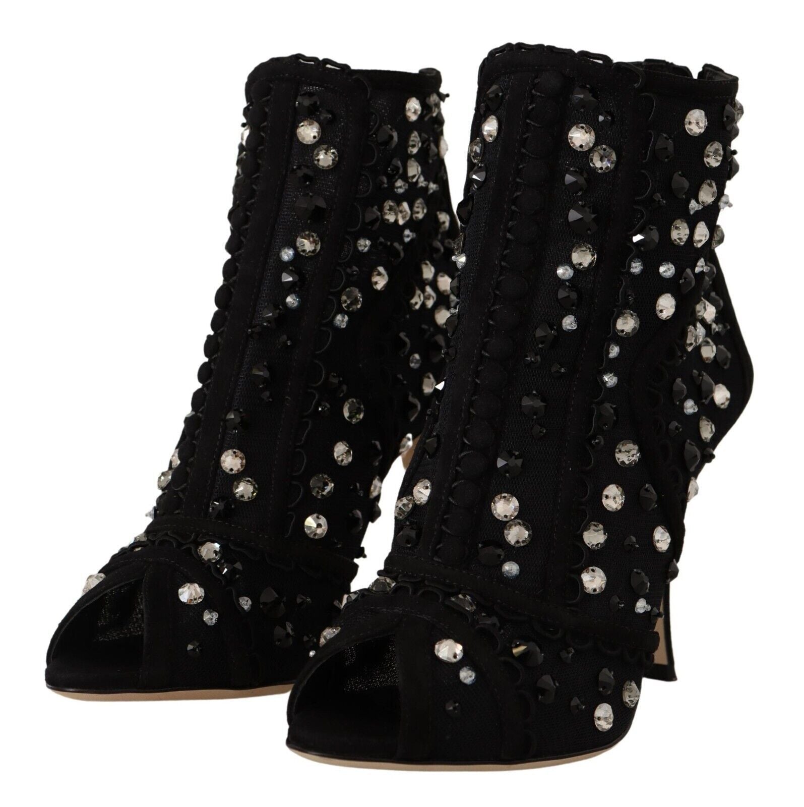 Dolce & Gabbana Embellished Crystal Short Boots Glam Steals