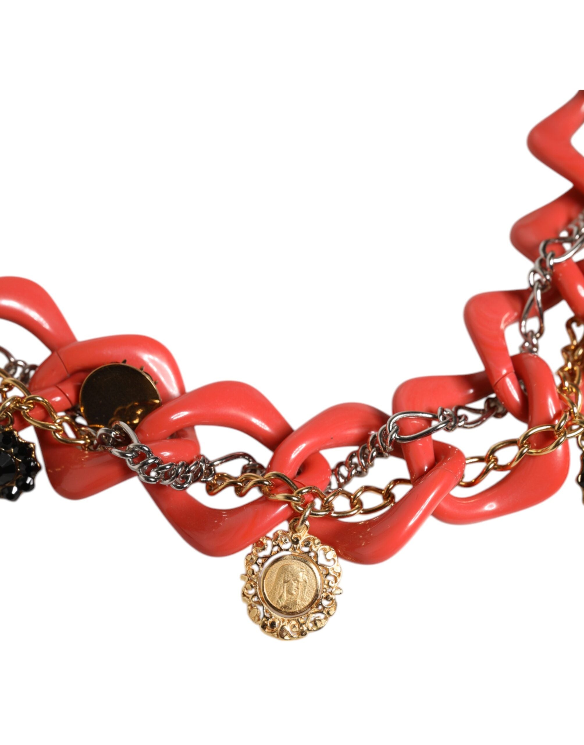 Dolce & Gabbana Embellished Waist Chain Multicolor Belt Glam Steals