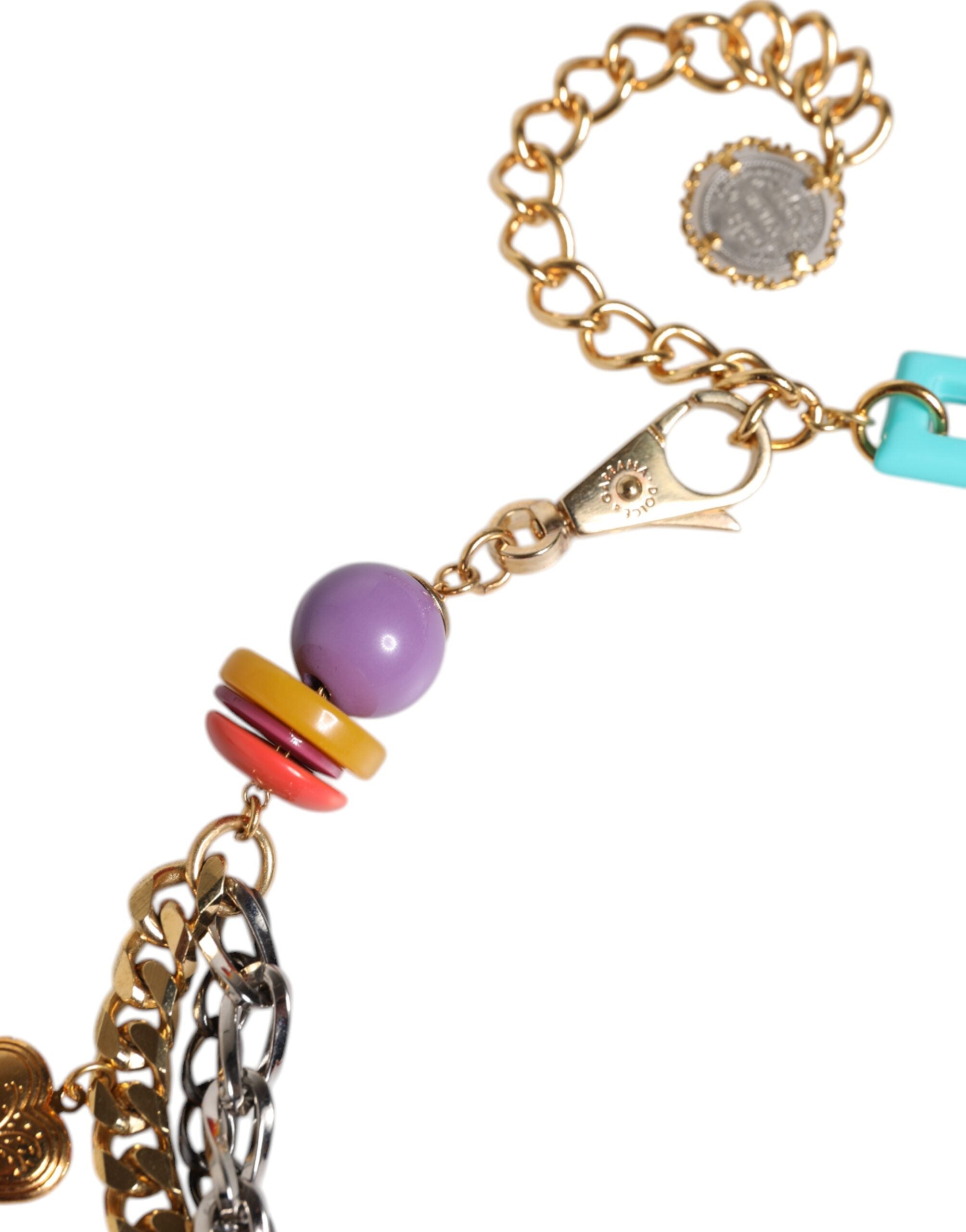 Dolce & Gabbana Embellished Waist Chain Multicolor Belt Glam Steals