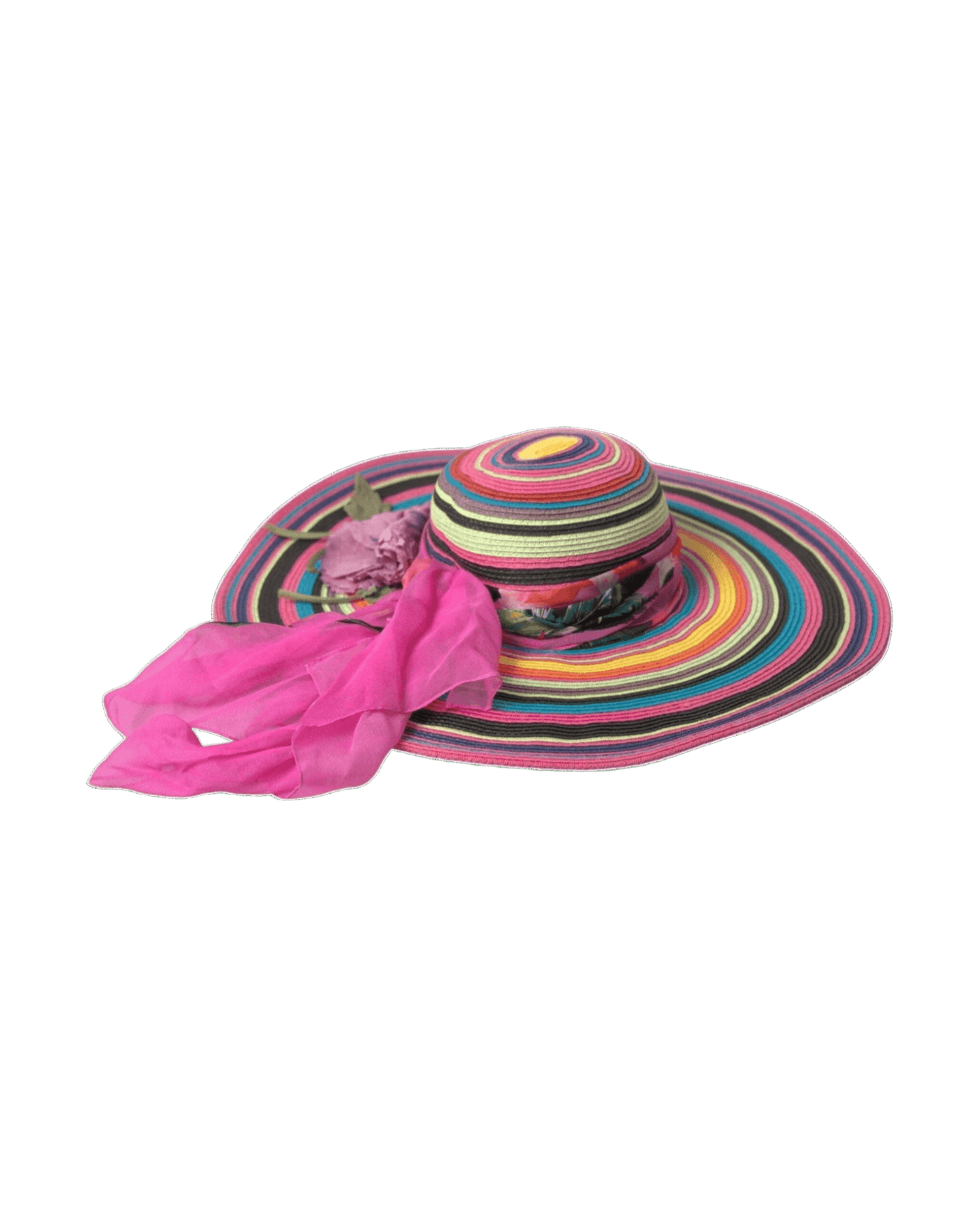 Dolce & Gabbana Fantasy Wide Brim Floppy Multicolor Hat Glam Steals