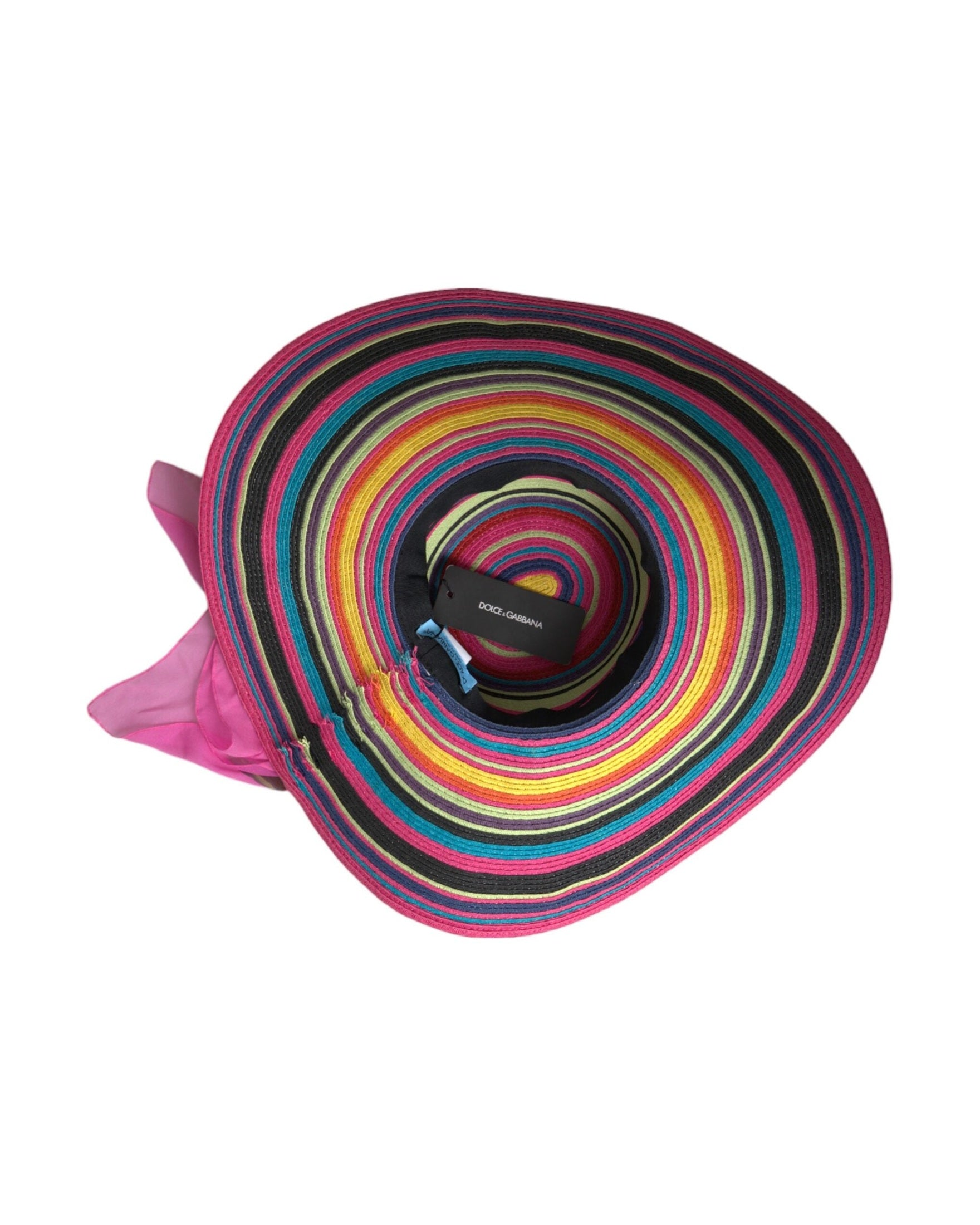 Dolce & Gabbana Fantasy Wide Brim Floppy Multicolor Hat Glam Steals