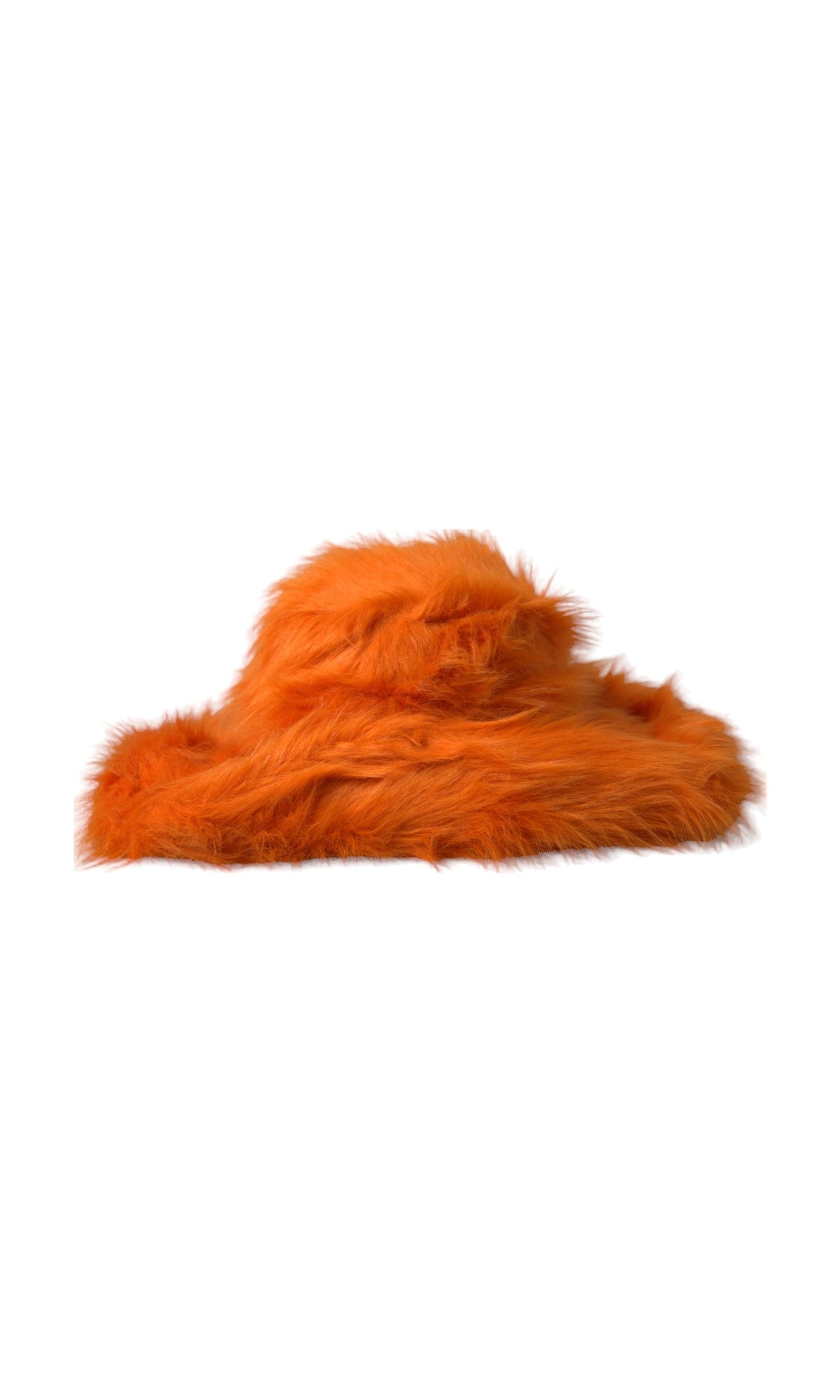 Dolce & Gabbana Faux Fur Polyester Fedora Orange Hat Glam Steals