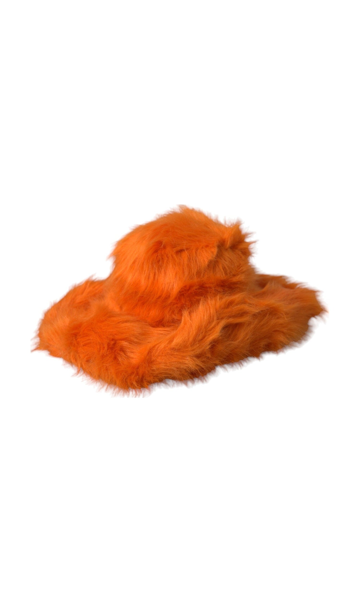 Dolce & Gabbana Faux Fur Polyester Fedora Orange Hat Glam Steals