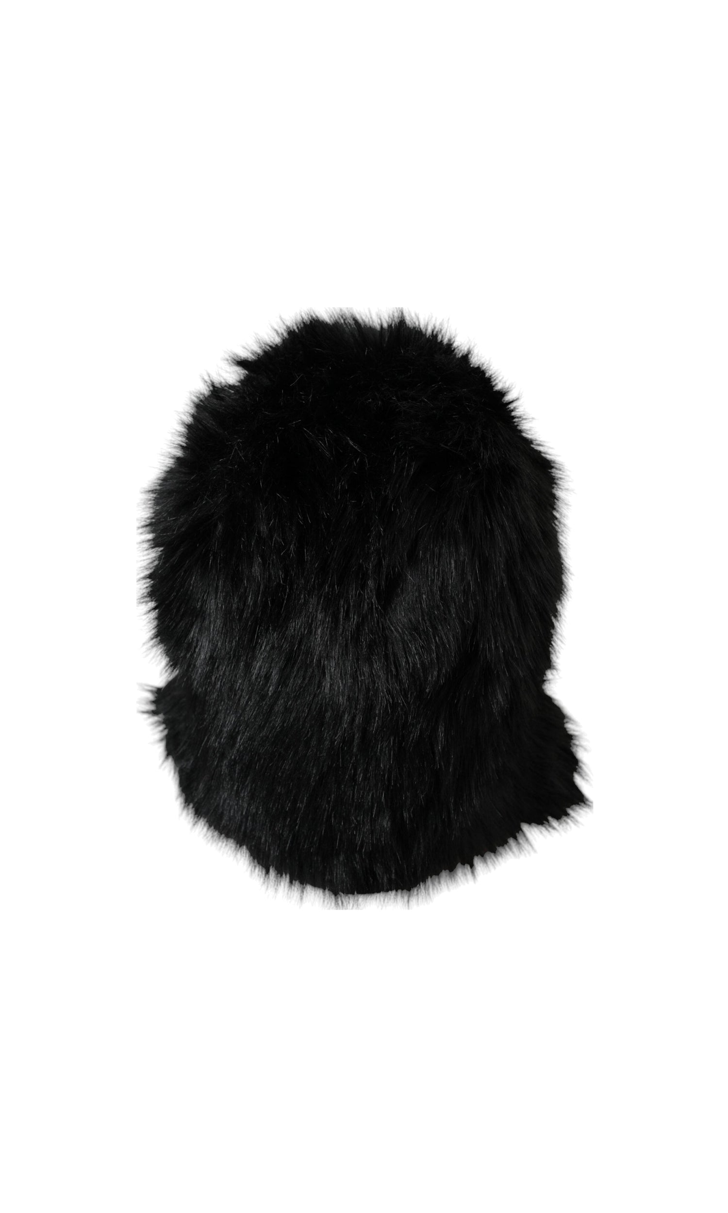 Dolce & Gabbana Faux Fur Whole Head Wrap Black Hat Glam Steals