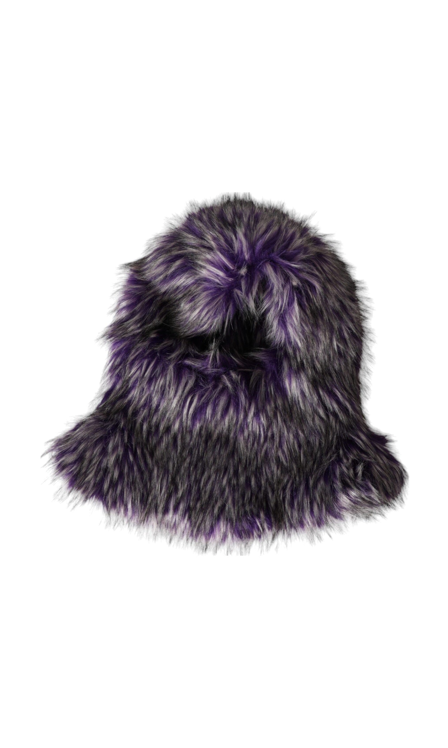 Dolce & Gabbana Faux Fur Whole Head Wrap Purple Hat Glam Steals